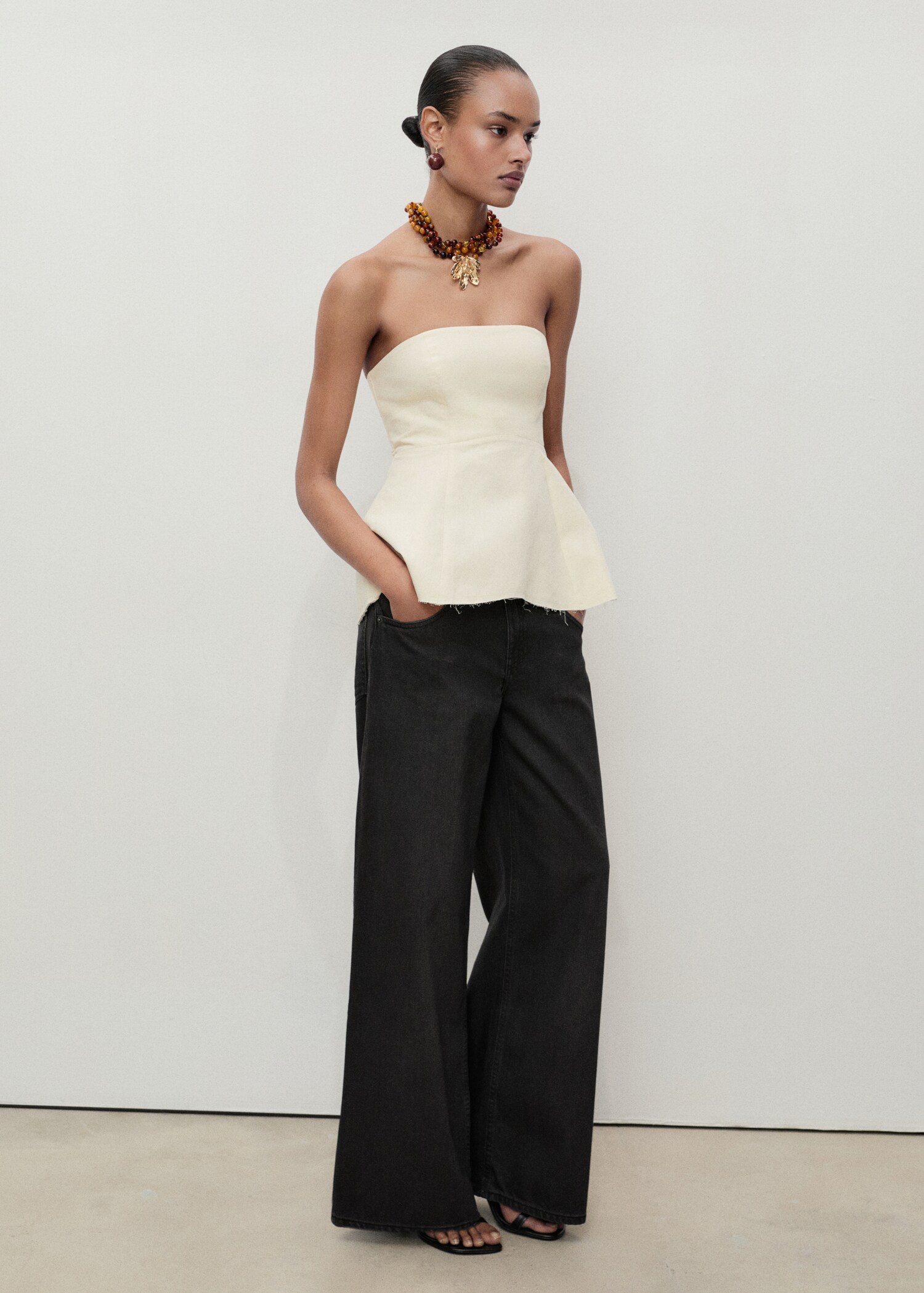 Low waist wideleg jeans - General plane