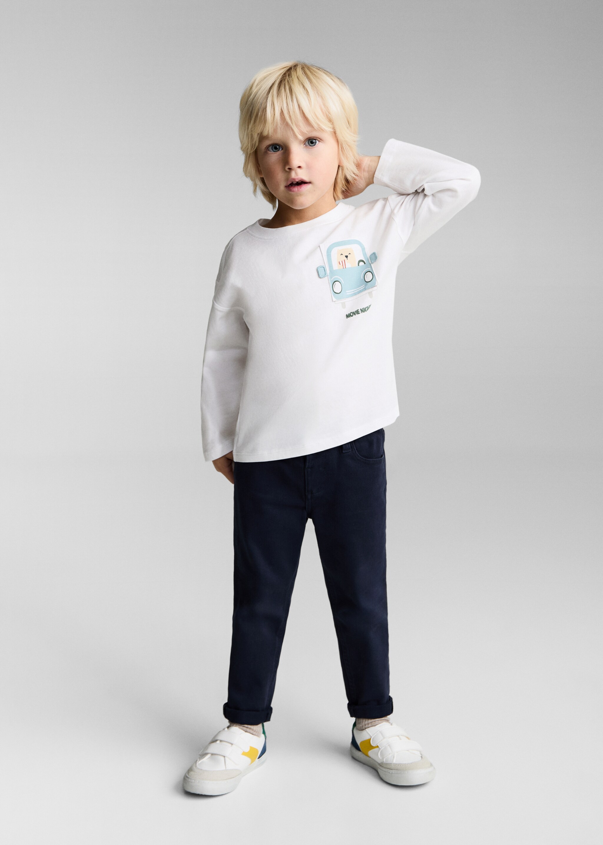 T-shirt coton relief - Plan général