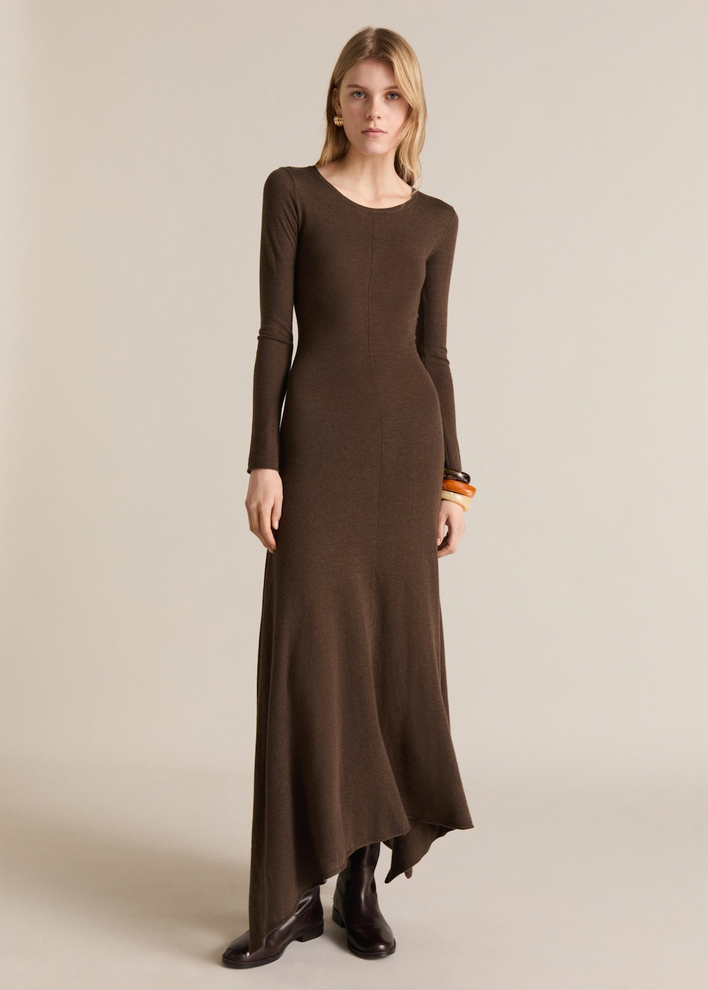Midi-dress with draped waist - Women | MANGO USA