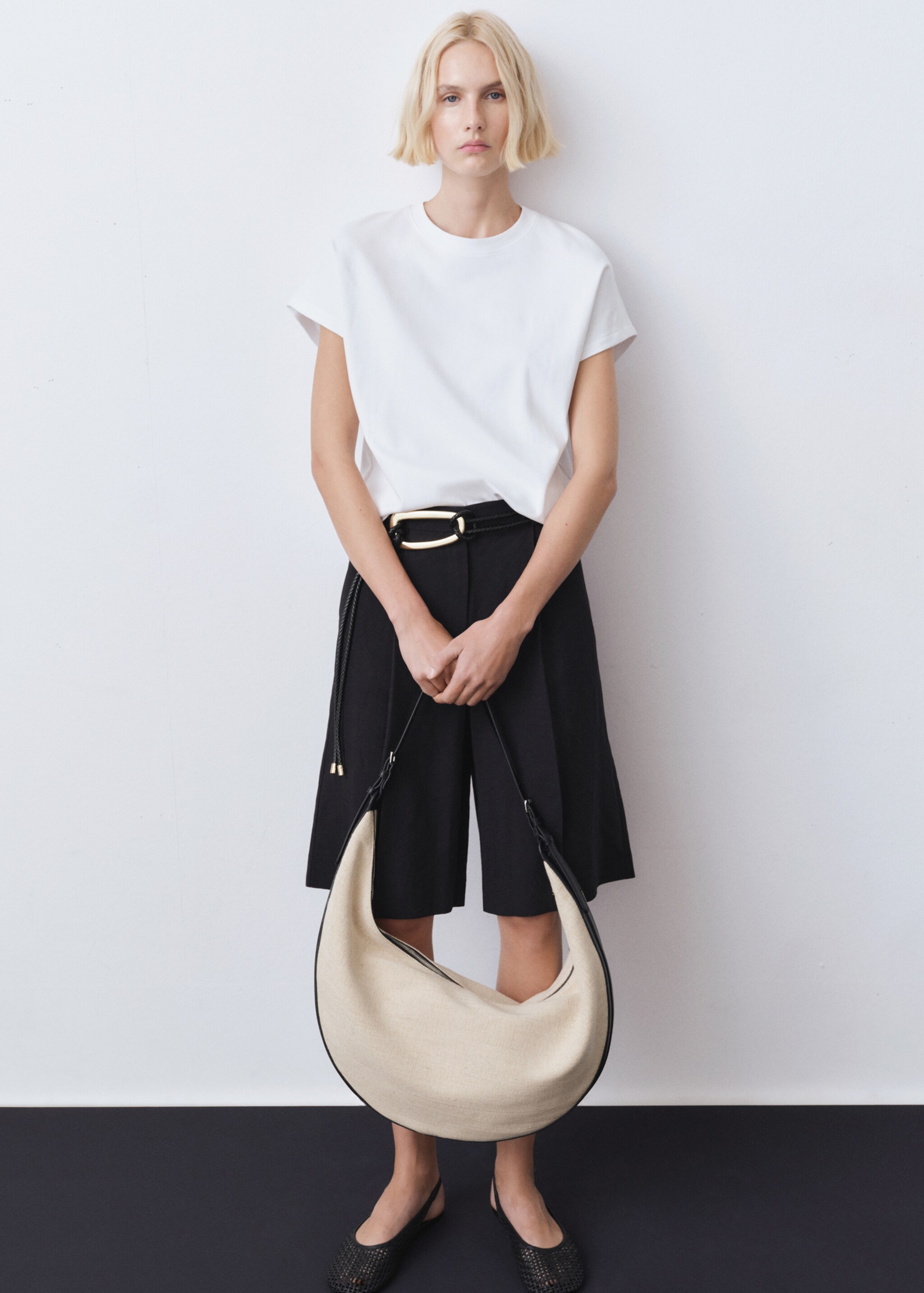 Rounded neck cotton t-shirt - General plane
