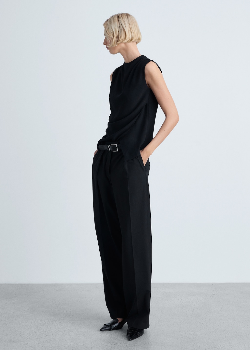 売れ筋商品|||ステラカラカシ カットソー トップス レディース Women's Linen Sleeveless In Line Top Black Sleeveless Chantilly lace top in Black for Women