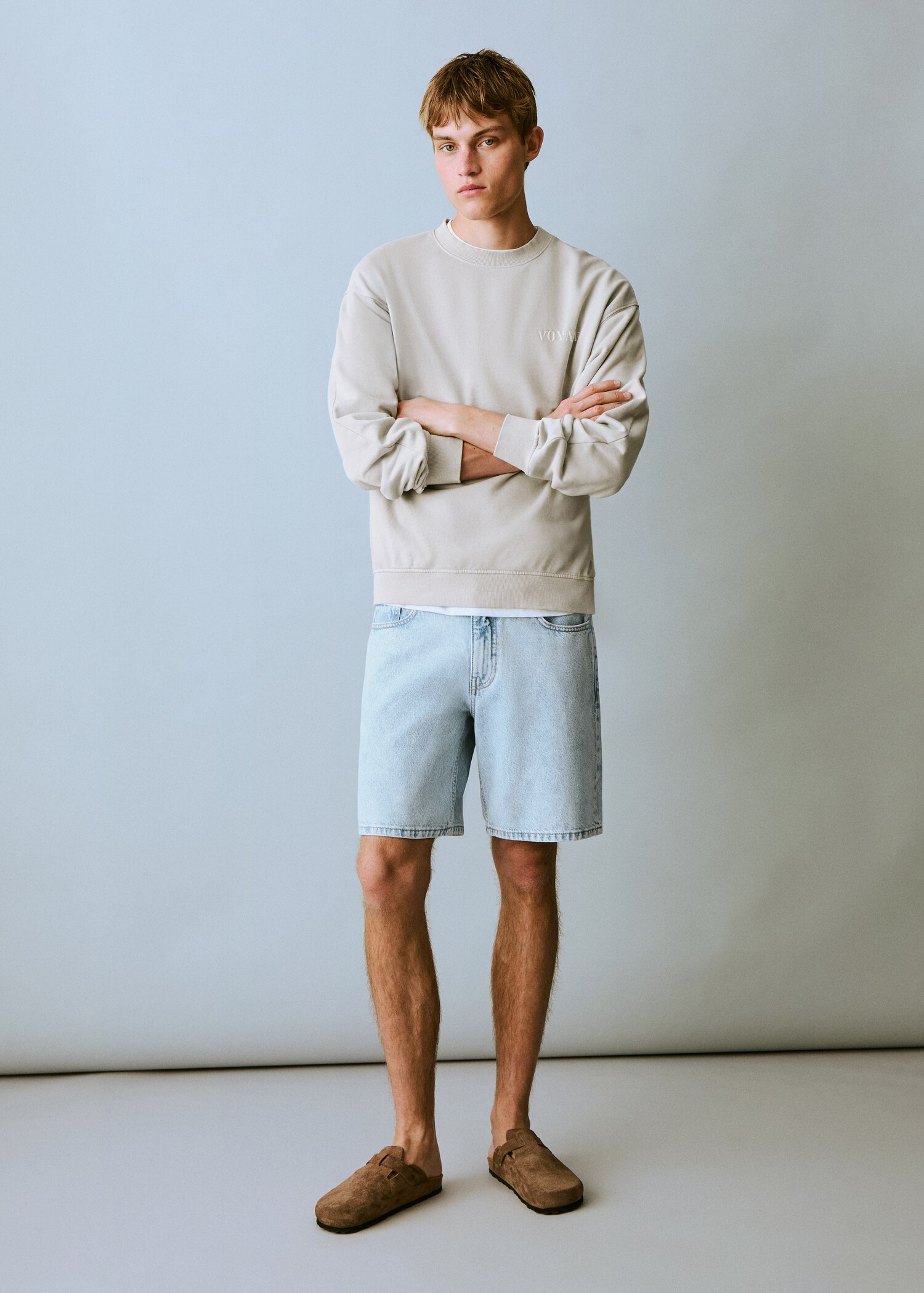 Sudadera algodón mensaje - Plano general