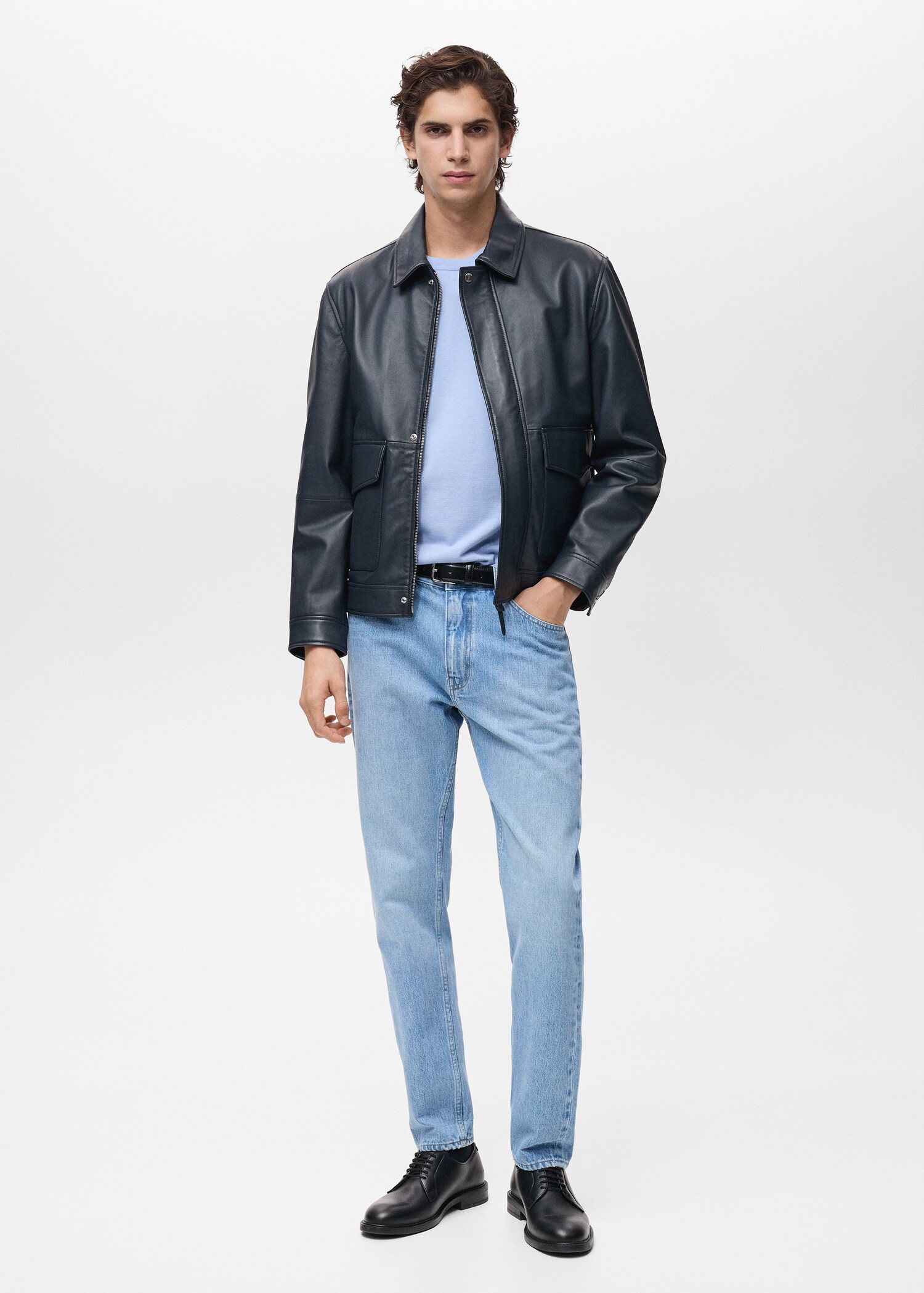 Tapered-fit selvedge jeans - General plane