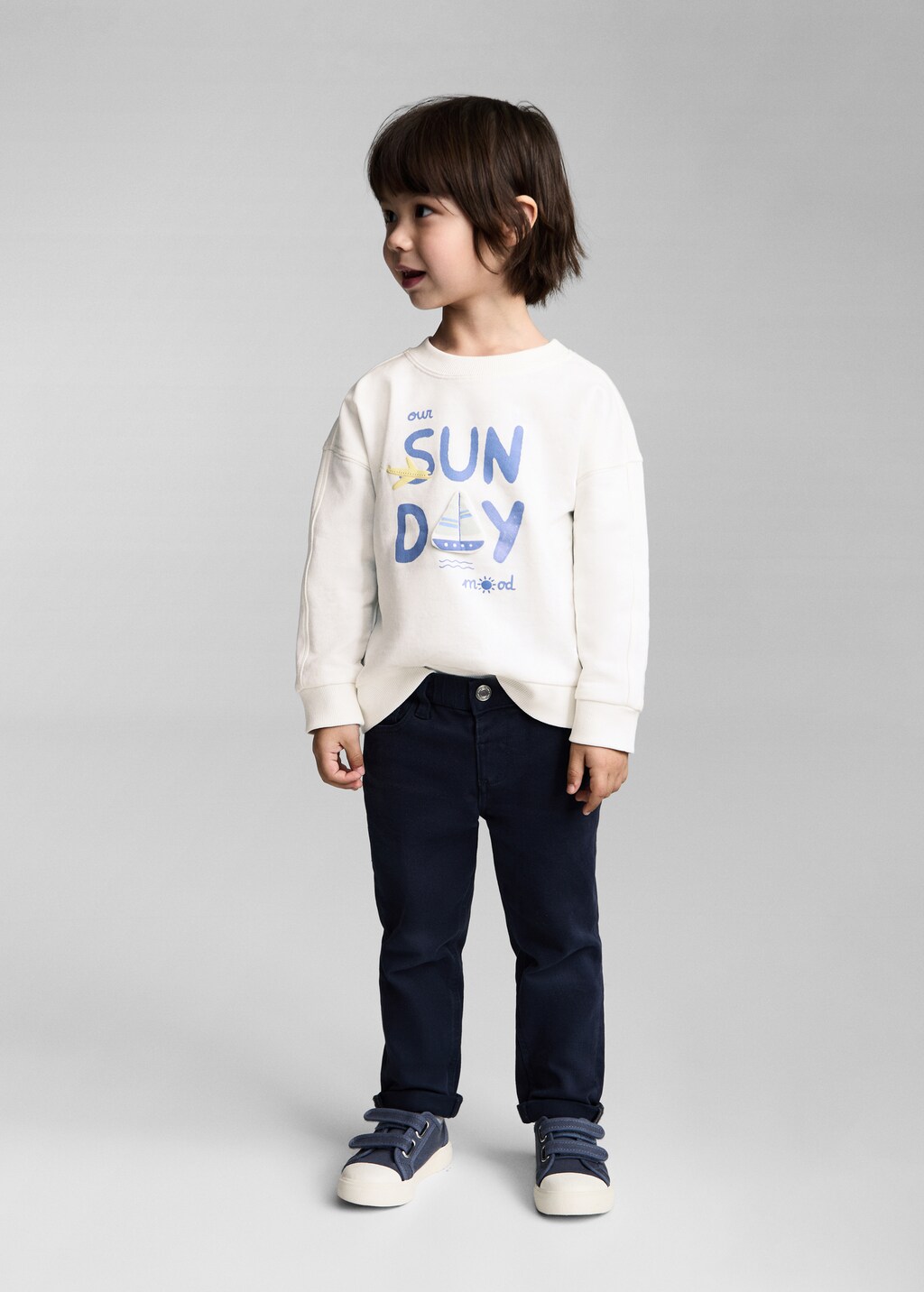 Printed message sweatshirt - Kids | MANGO USA