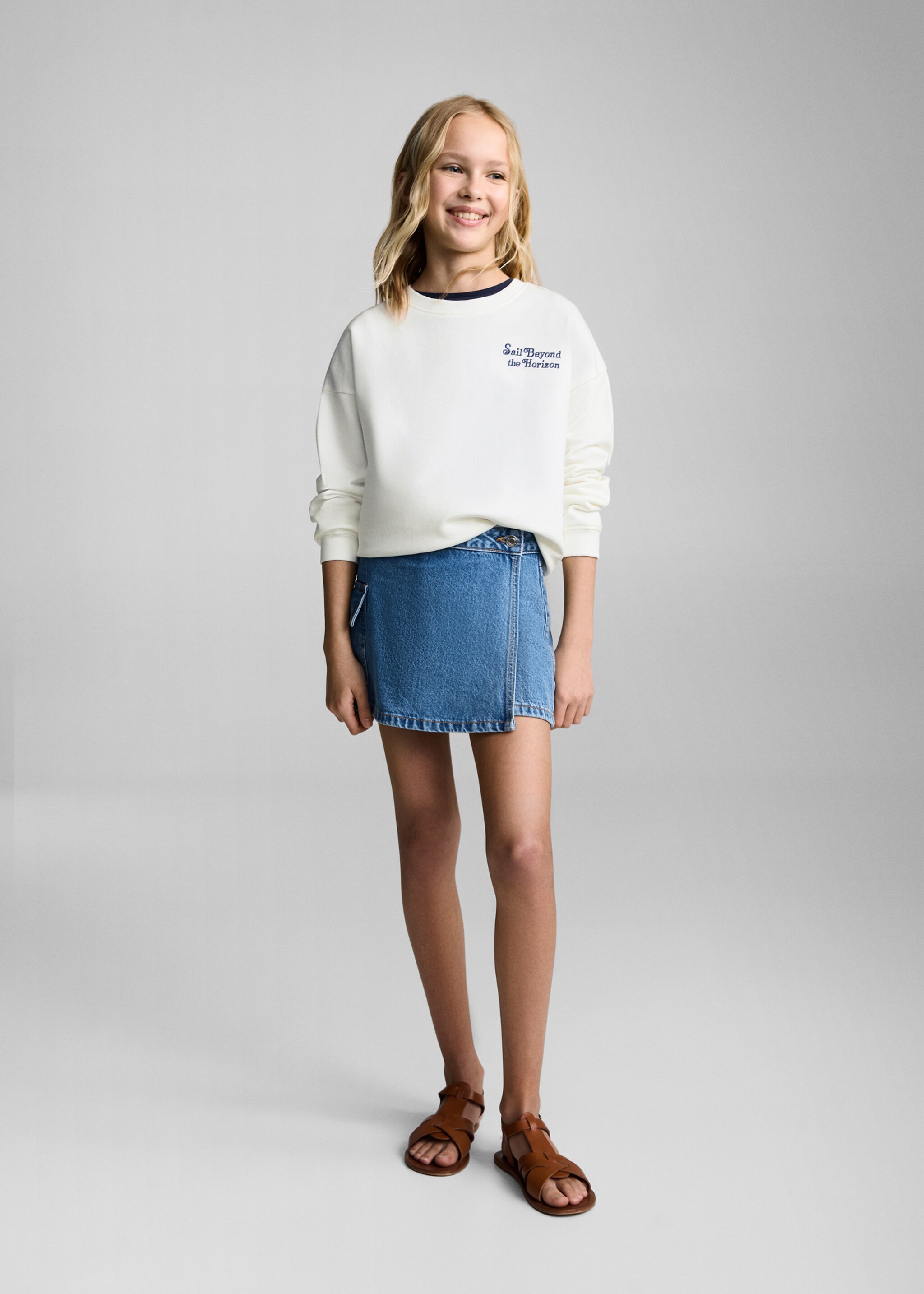 Sweater coton message - Plan général