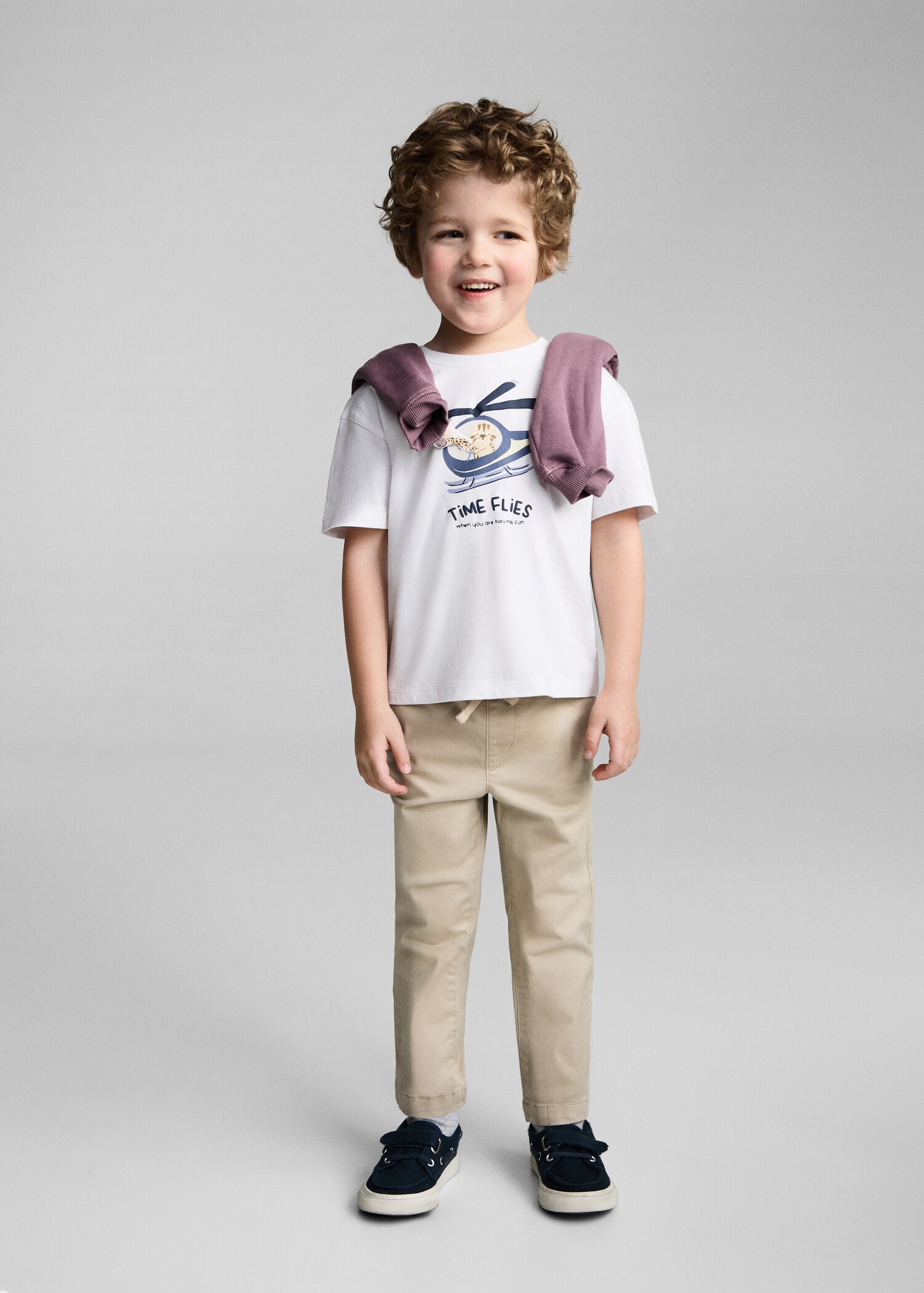 Embossed cotton T-shirt - General plane