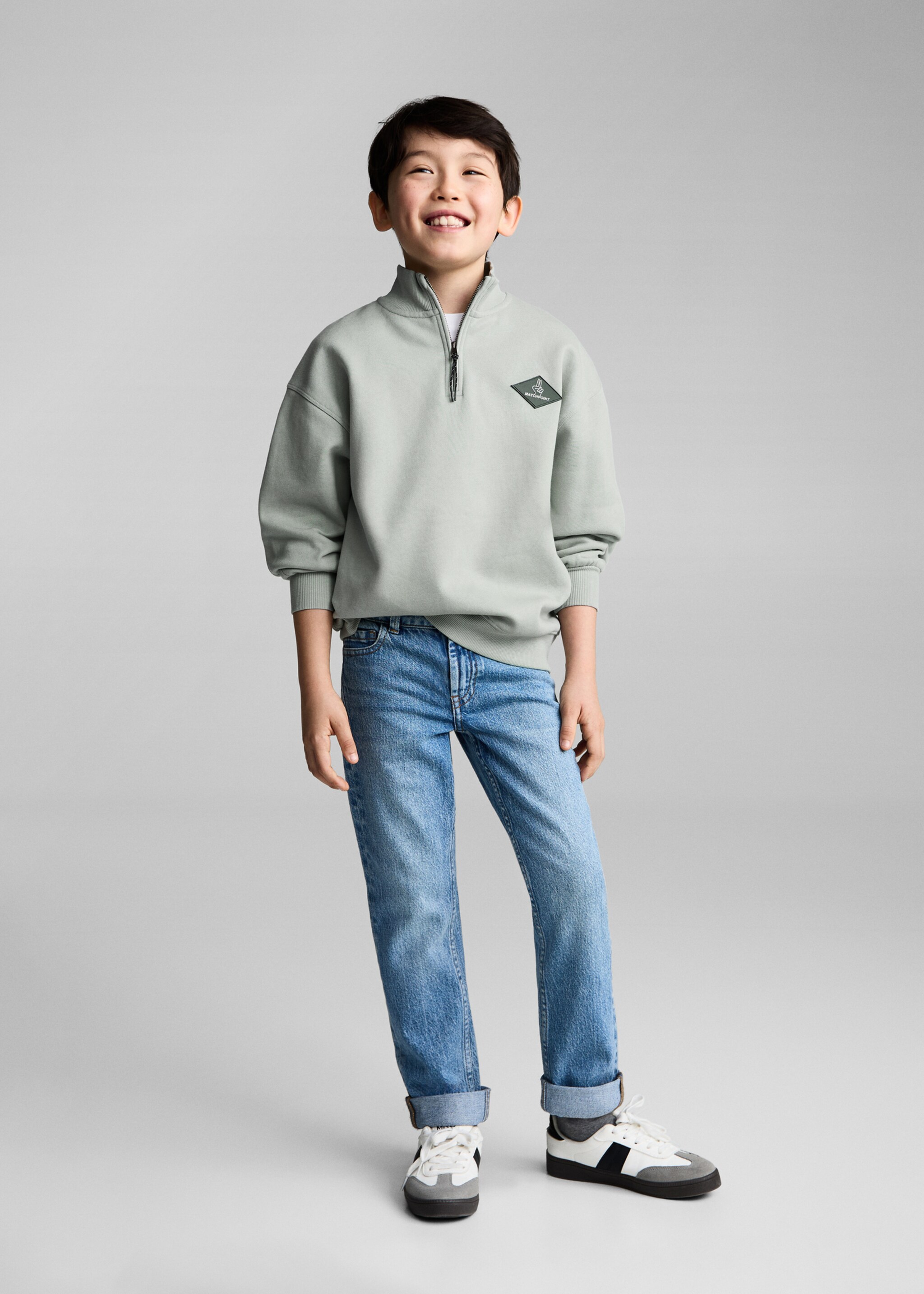 Sudadera algodón cremallera - Plano general