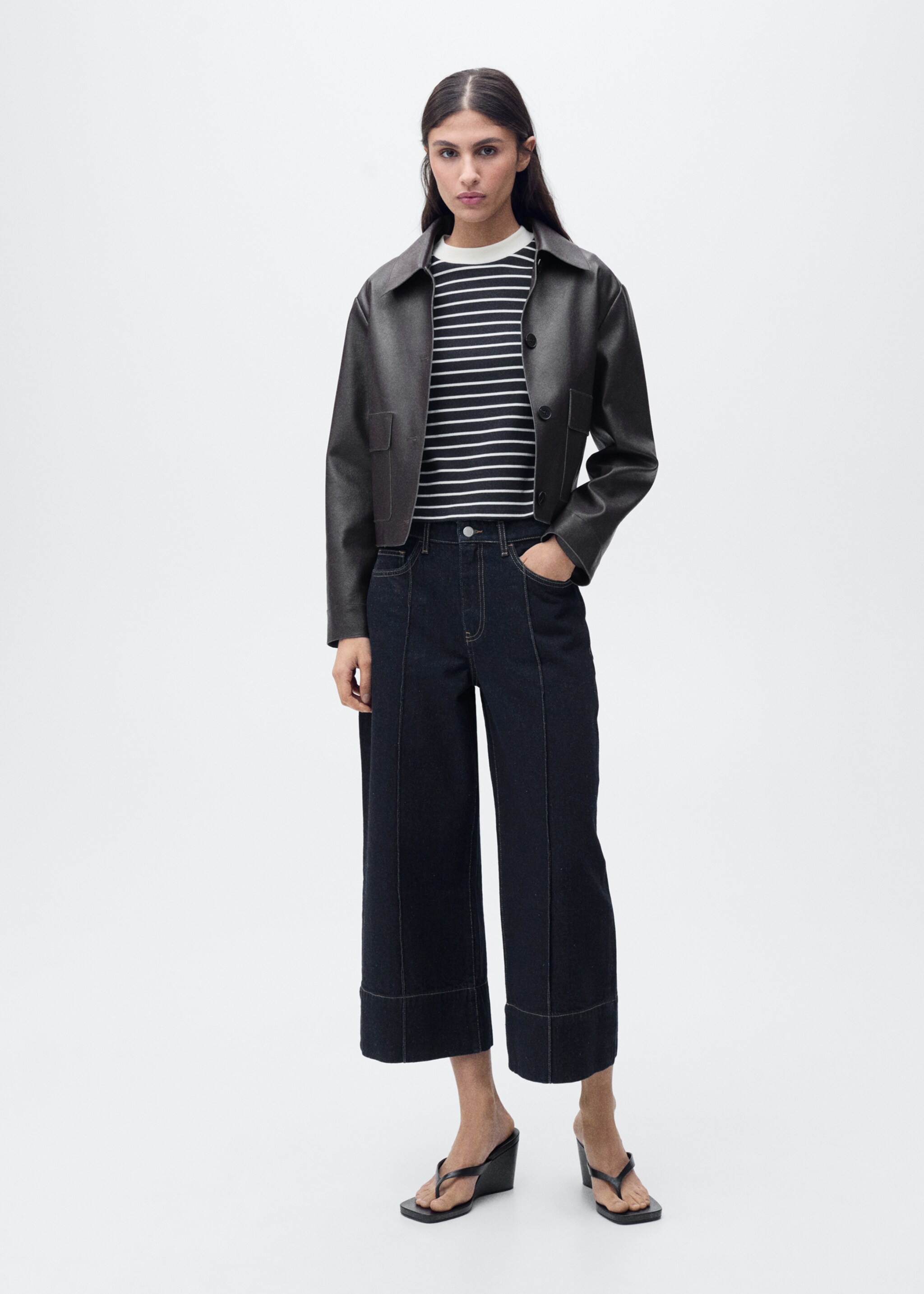 Jean wideleg crop coutures - Plan général