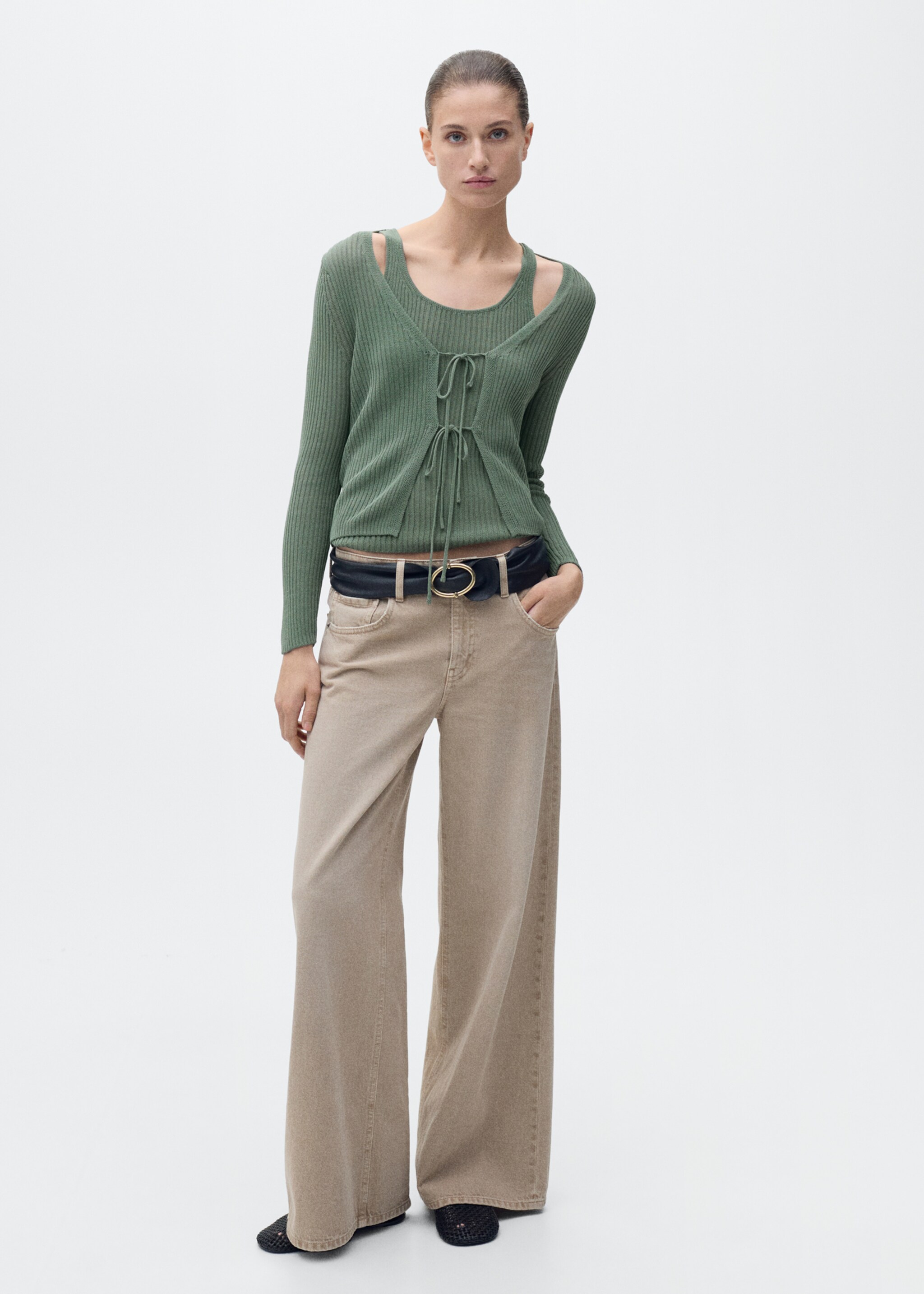 Chunky rib-knit top - General plane