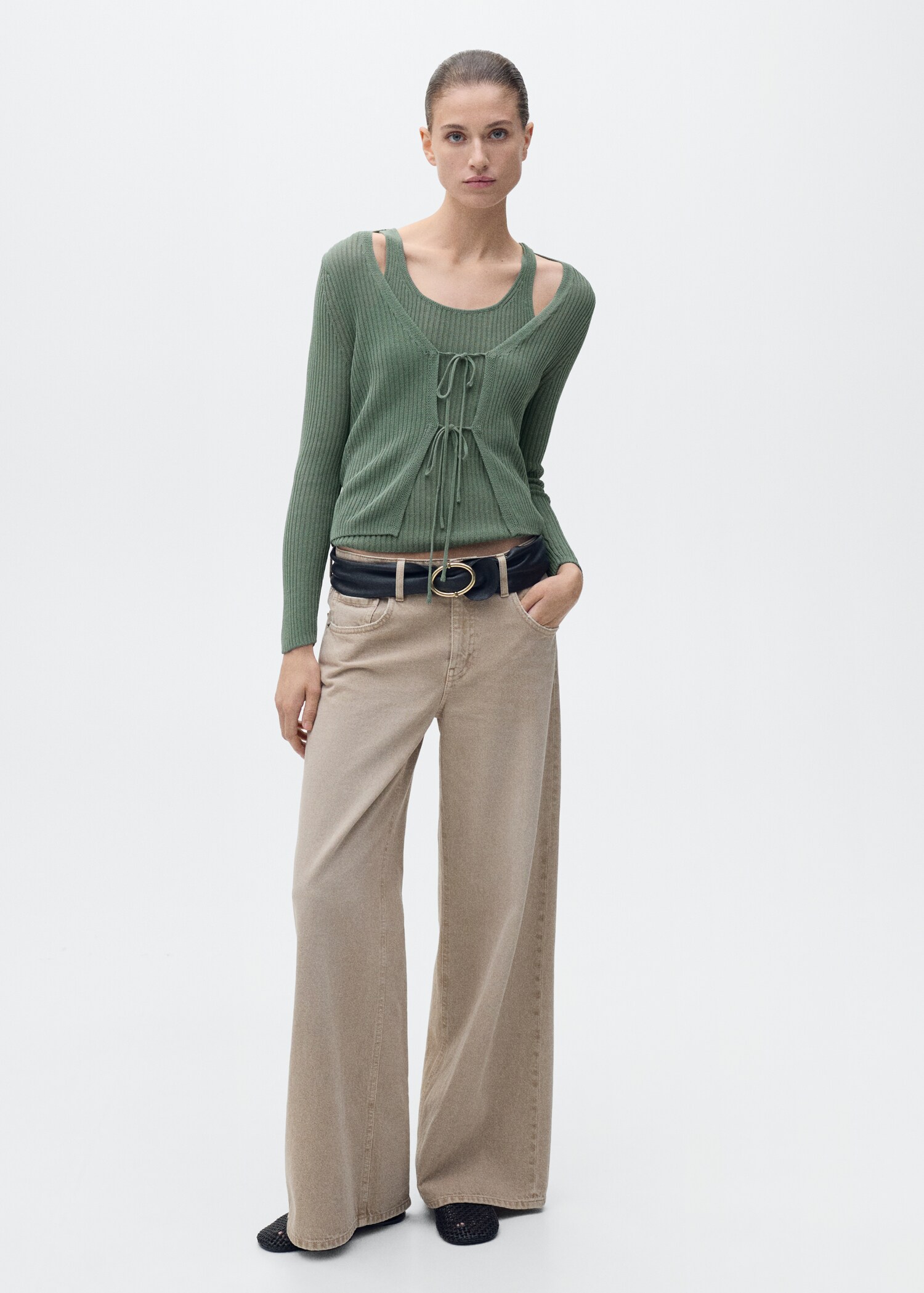 Chunky rib-knit top - General plane