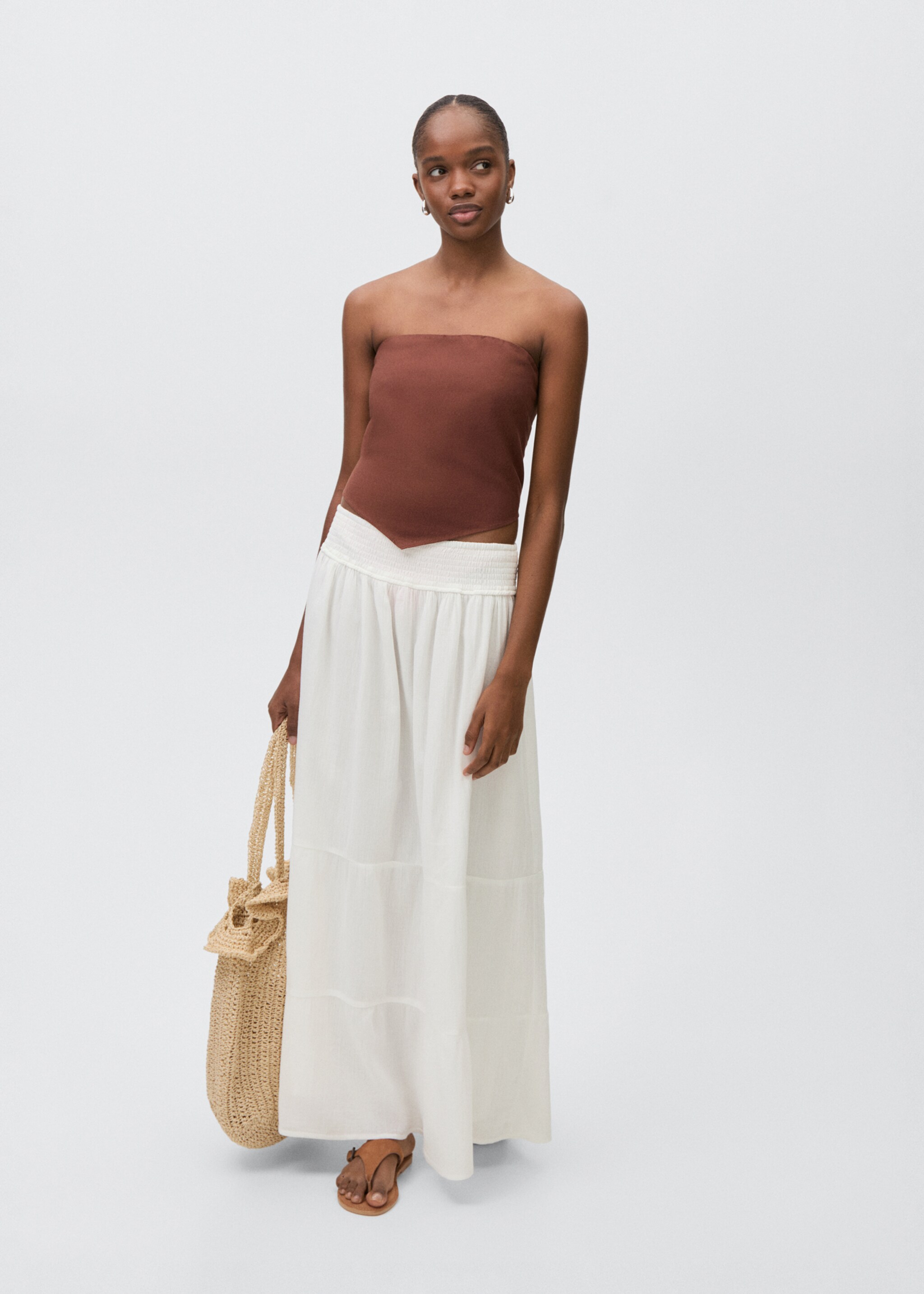 Ruffled long skirt - General plane