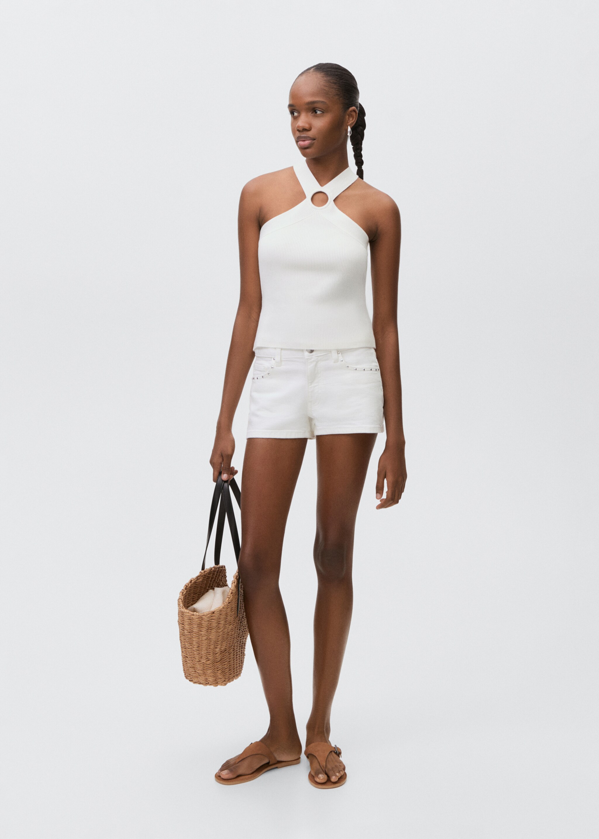 Halter-neck knitted top - General plane