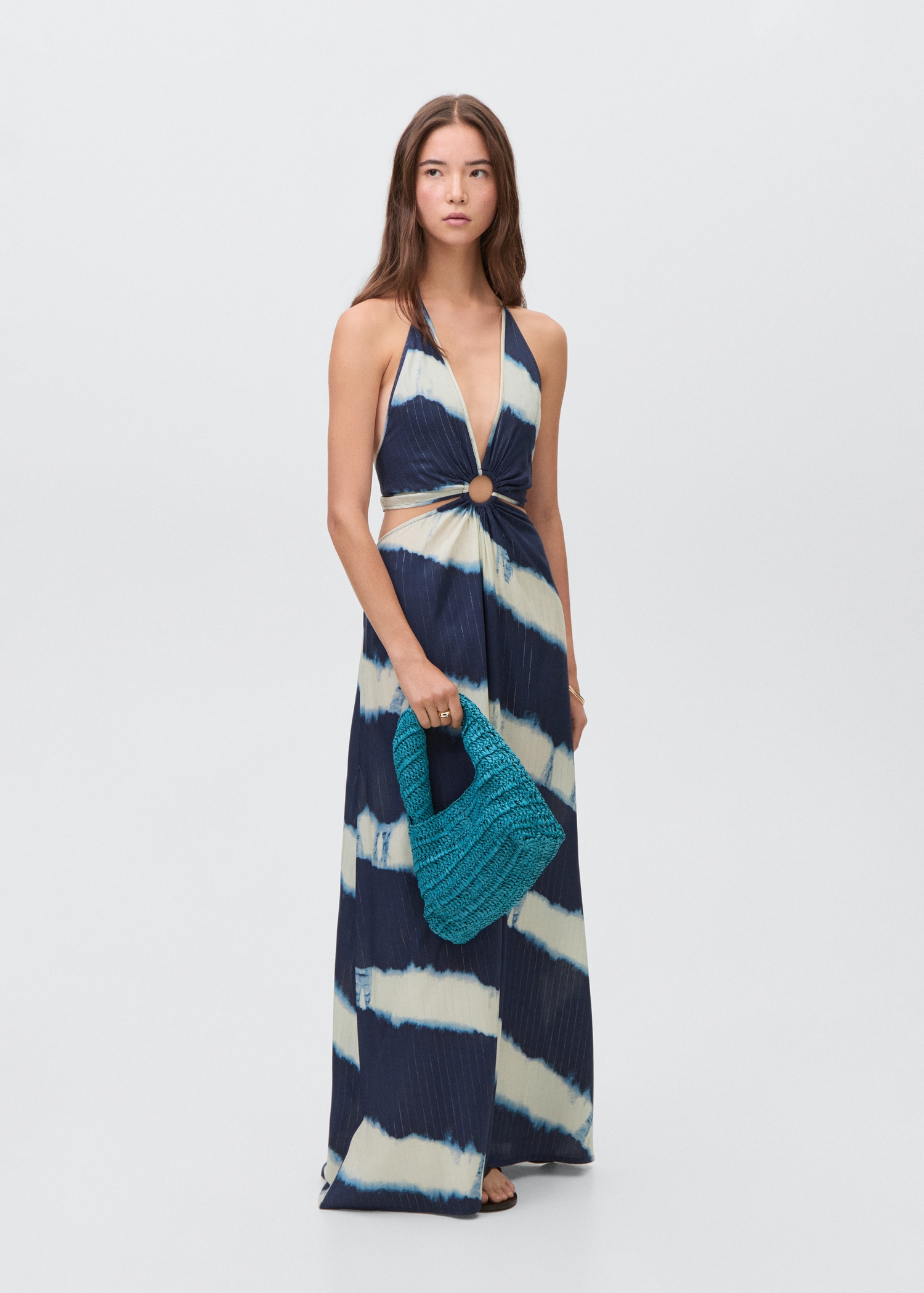 Vestido largo tie-dye - Plano general