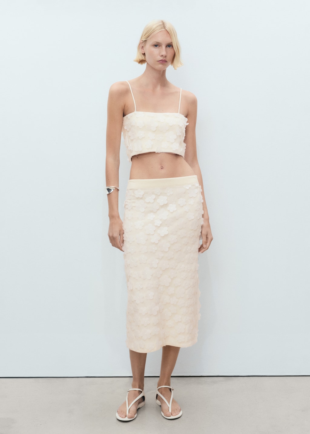 Embossed floral top - image 2