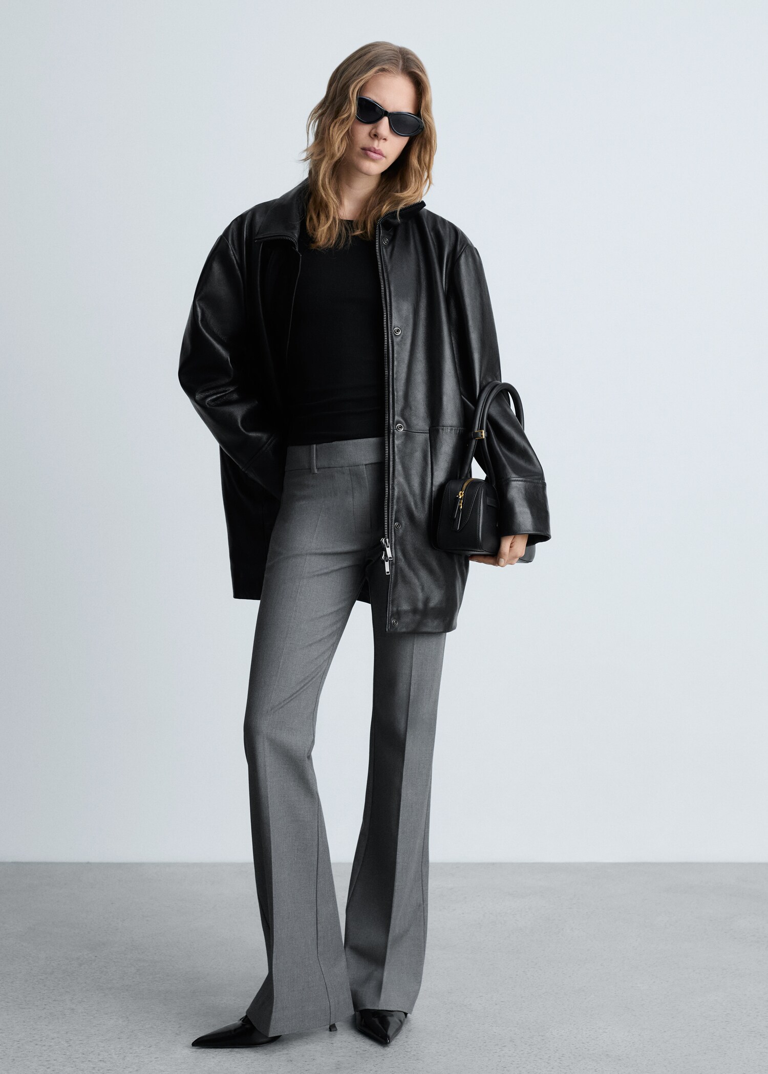 Ribbed cotton-blend top - General plane