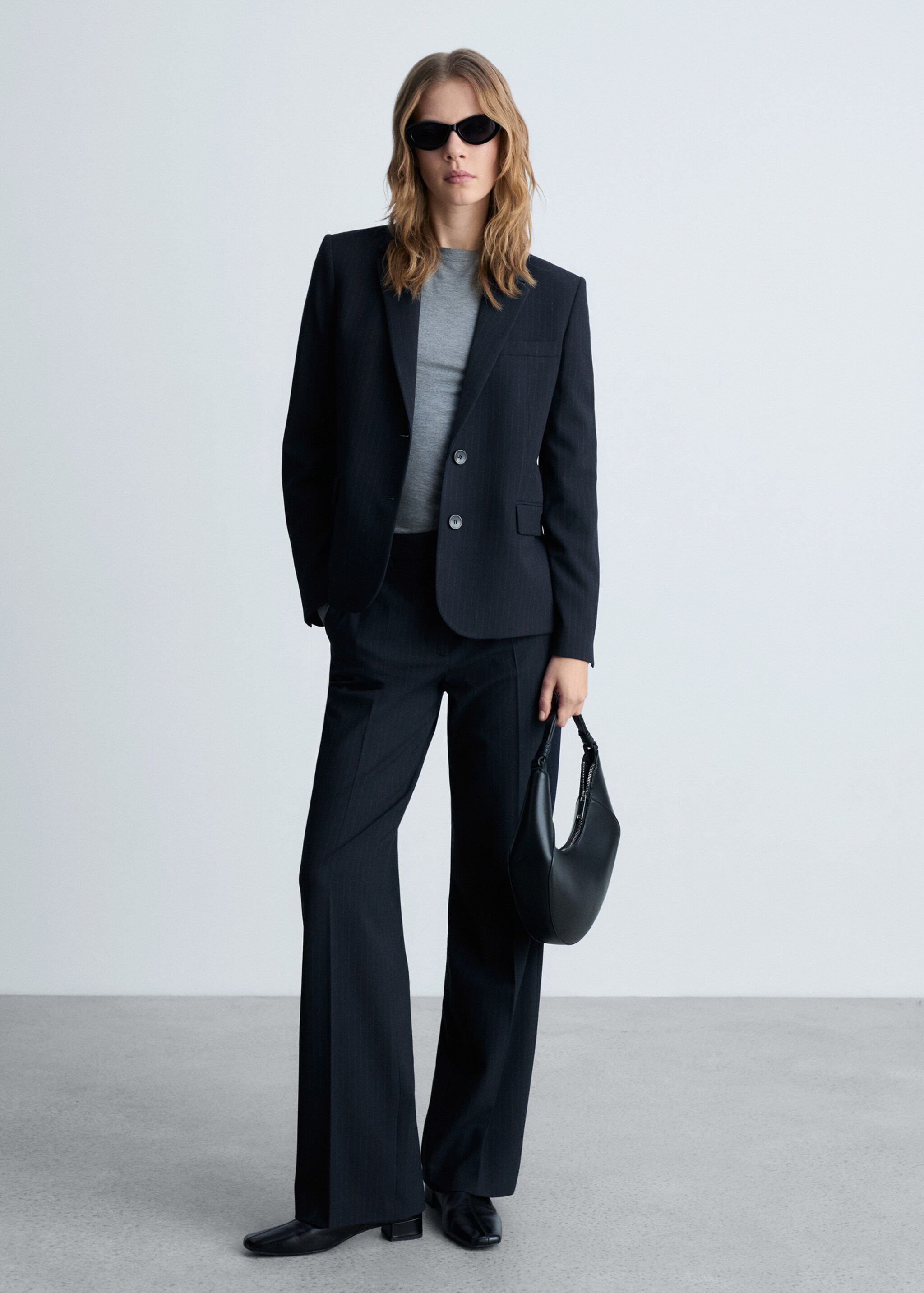 Pinstripe suit blazer - General plane