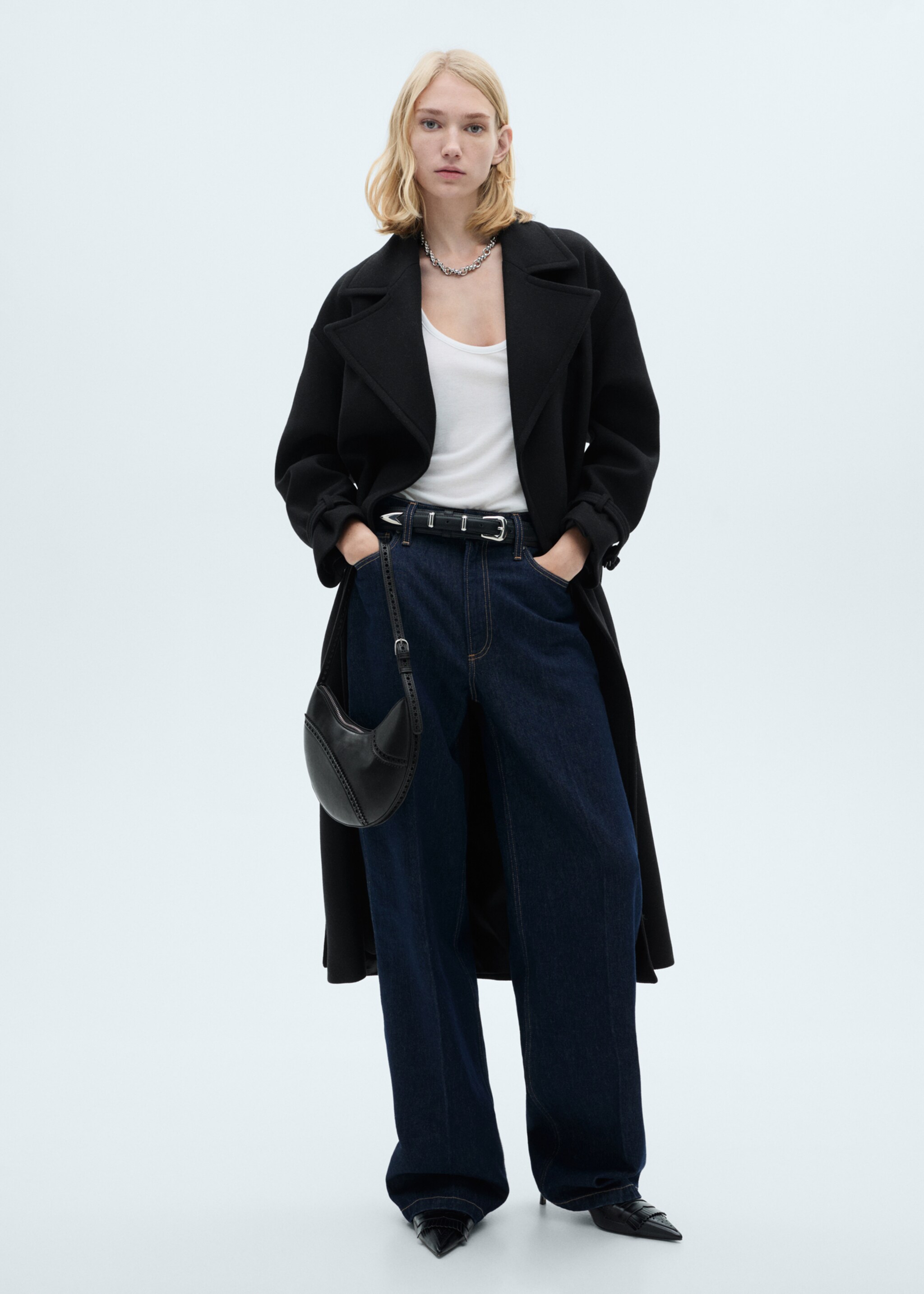 Maxi lapel Manteco wool coat - General plane
