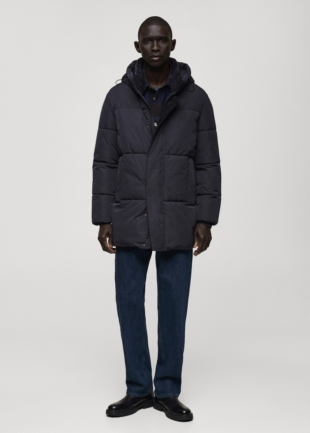 Water-repellent hooded quilted anorak - Men | MANGO USA Water-repellent hooded quilted anorak - Men | MANGO USA