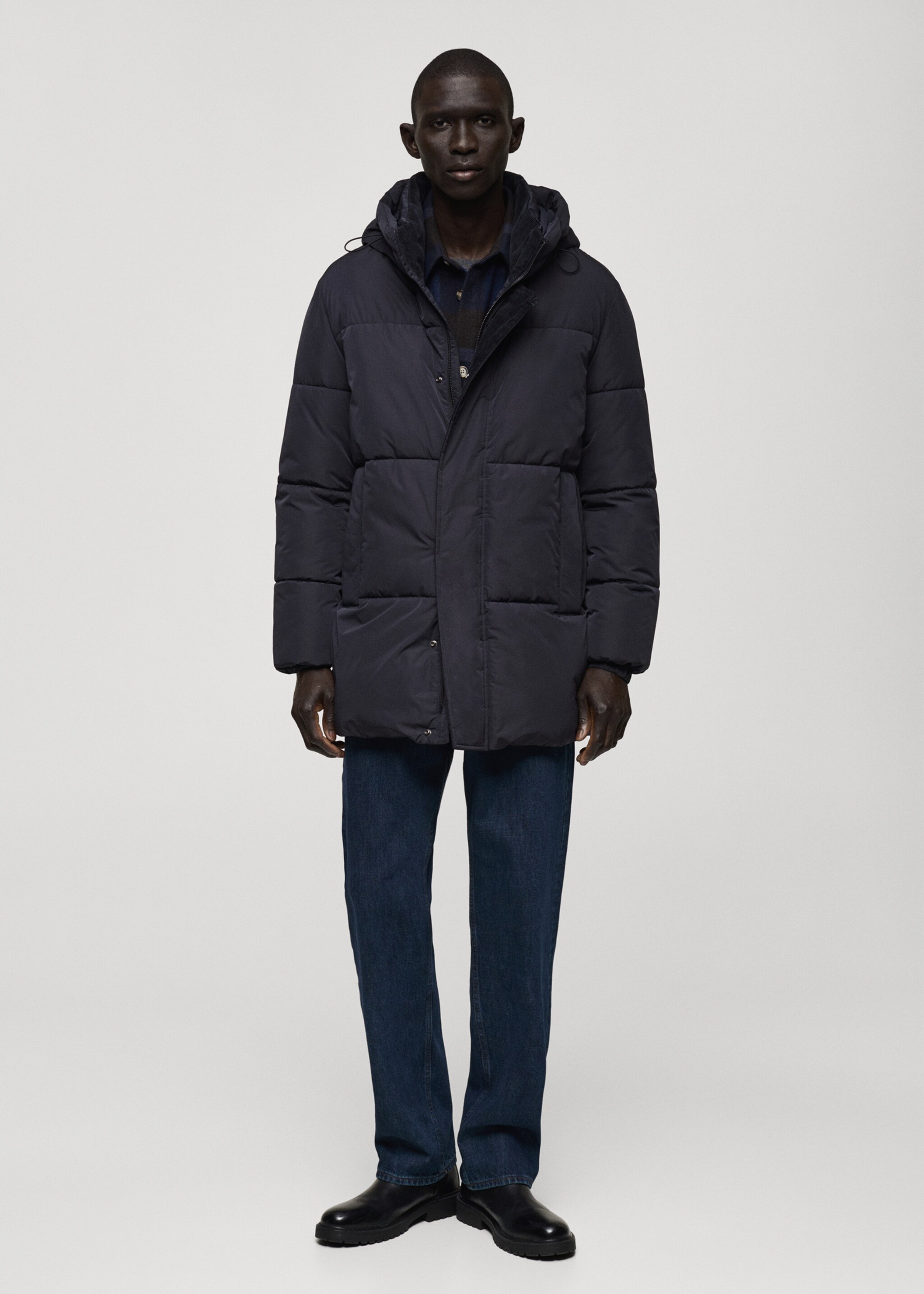 Anorak acolchado capucha water-repellent - Plano general