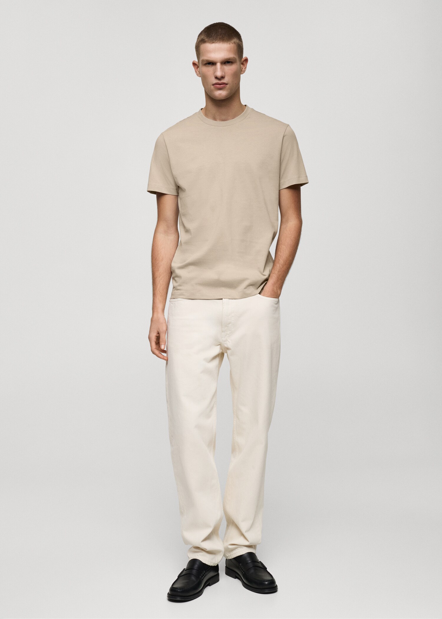 100% cotton slim-fit t-shirt - General plane