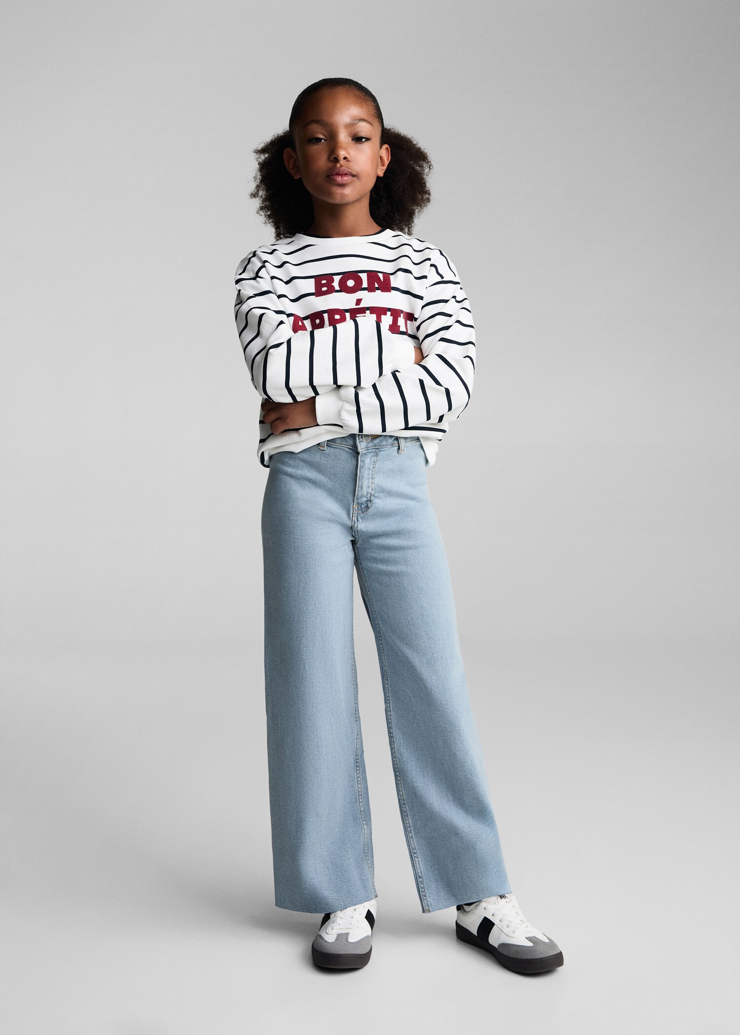 Frayed hem culotte jeans - General plane