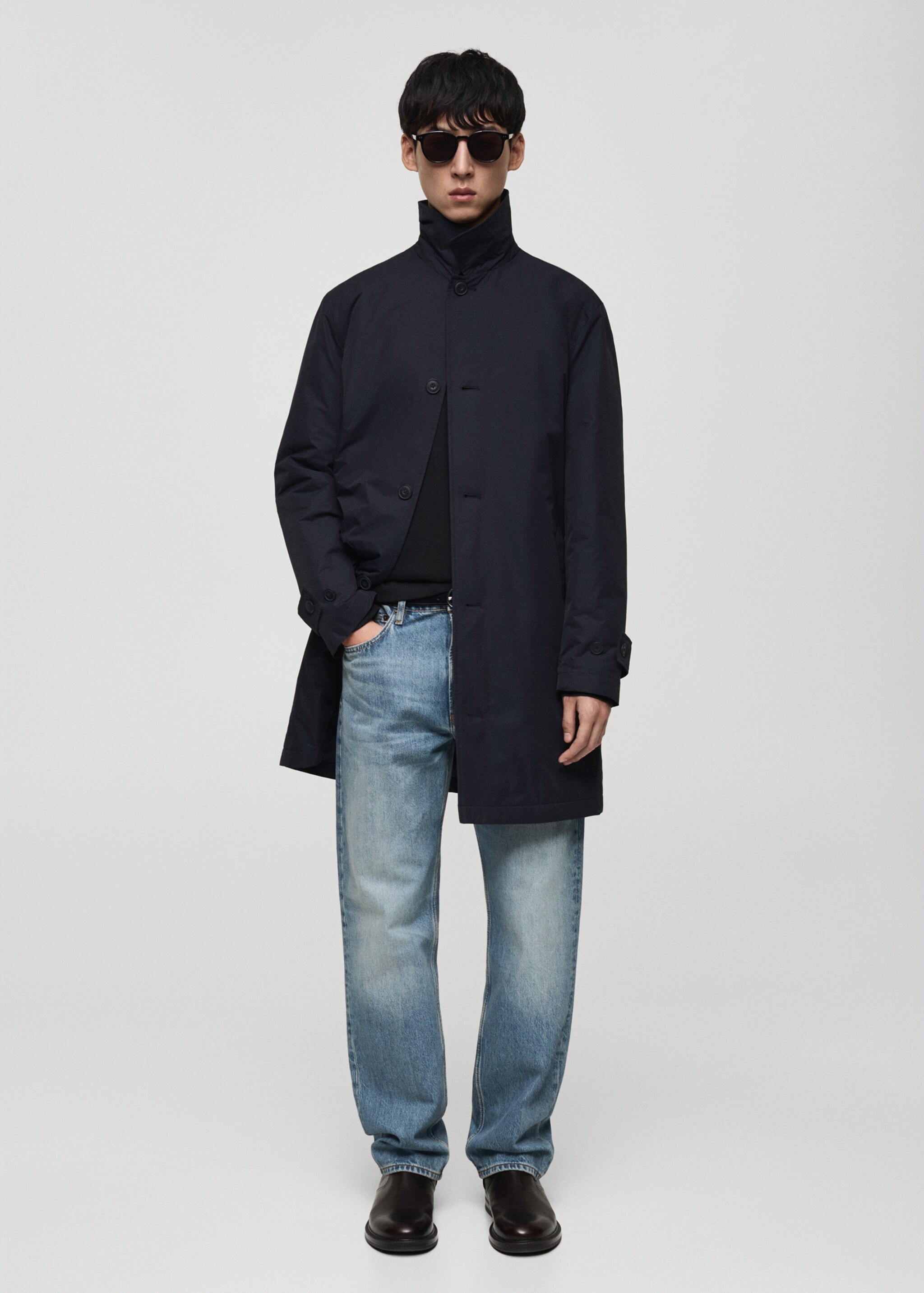 Moby straight-fit worn-effect jeans - General plane