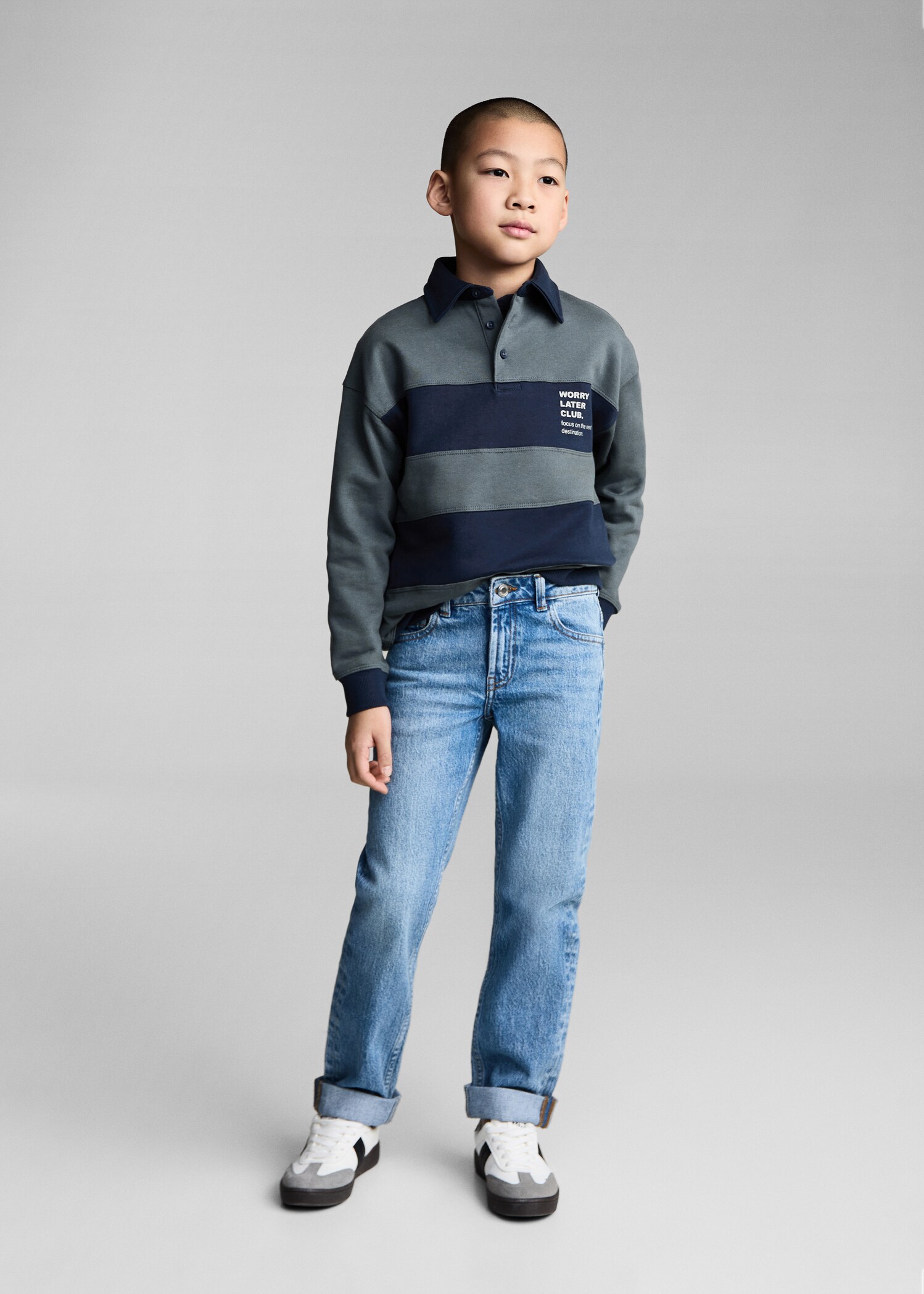 Sudadera polo rayas - Plano general