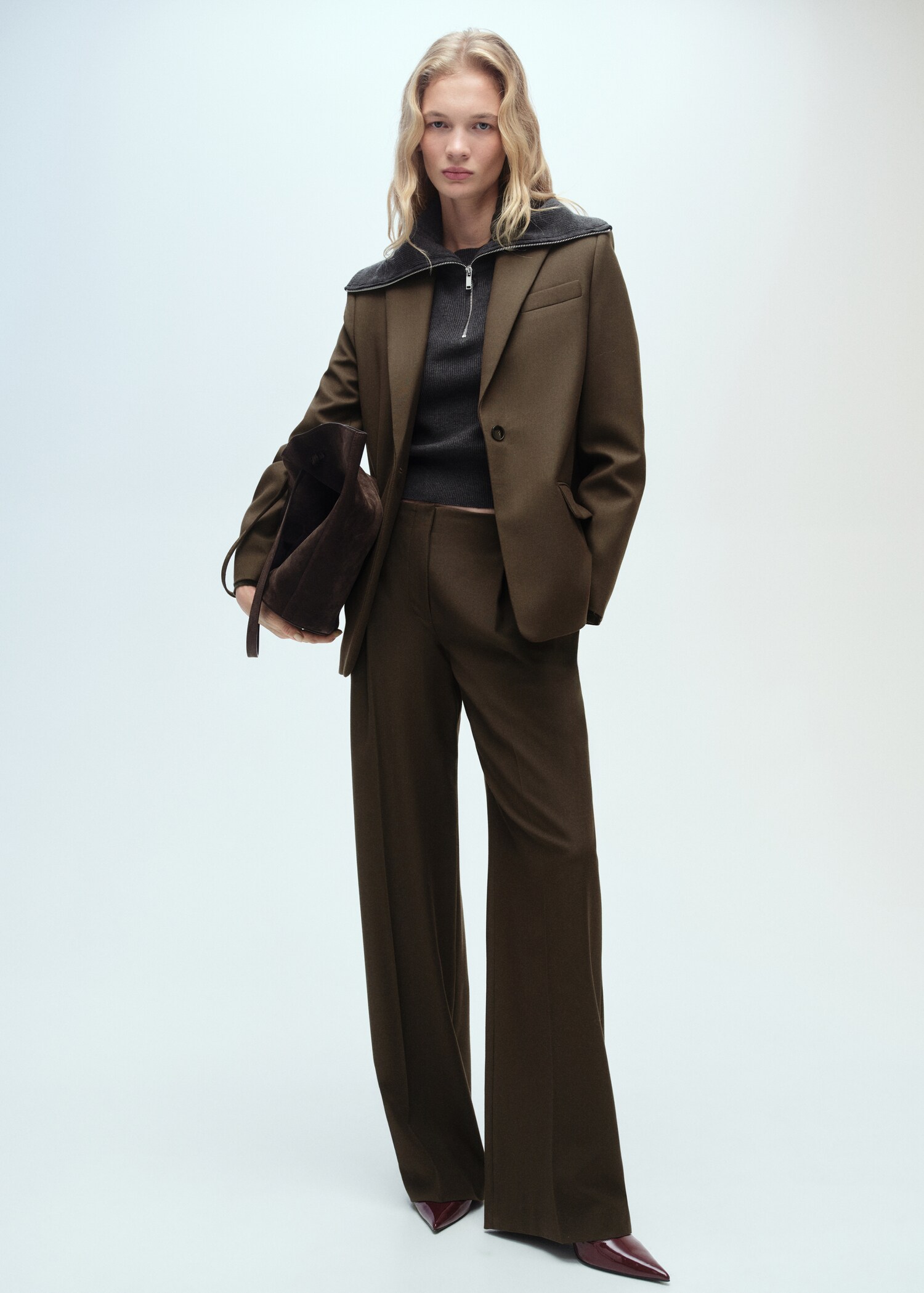 Wide-leg suit trousers - General plane