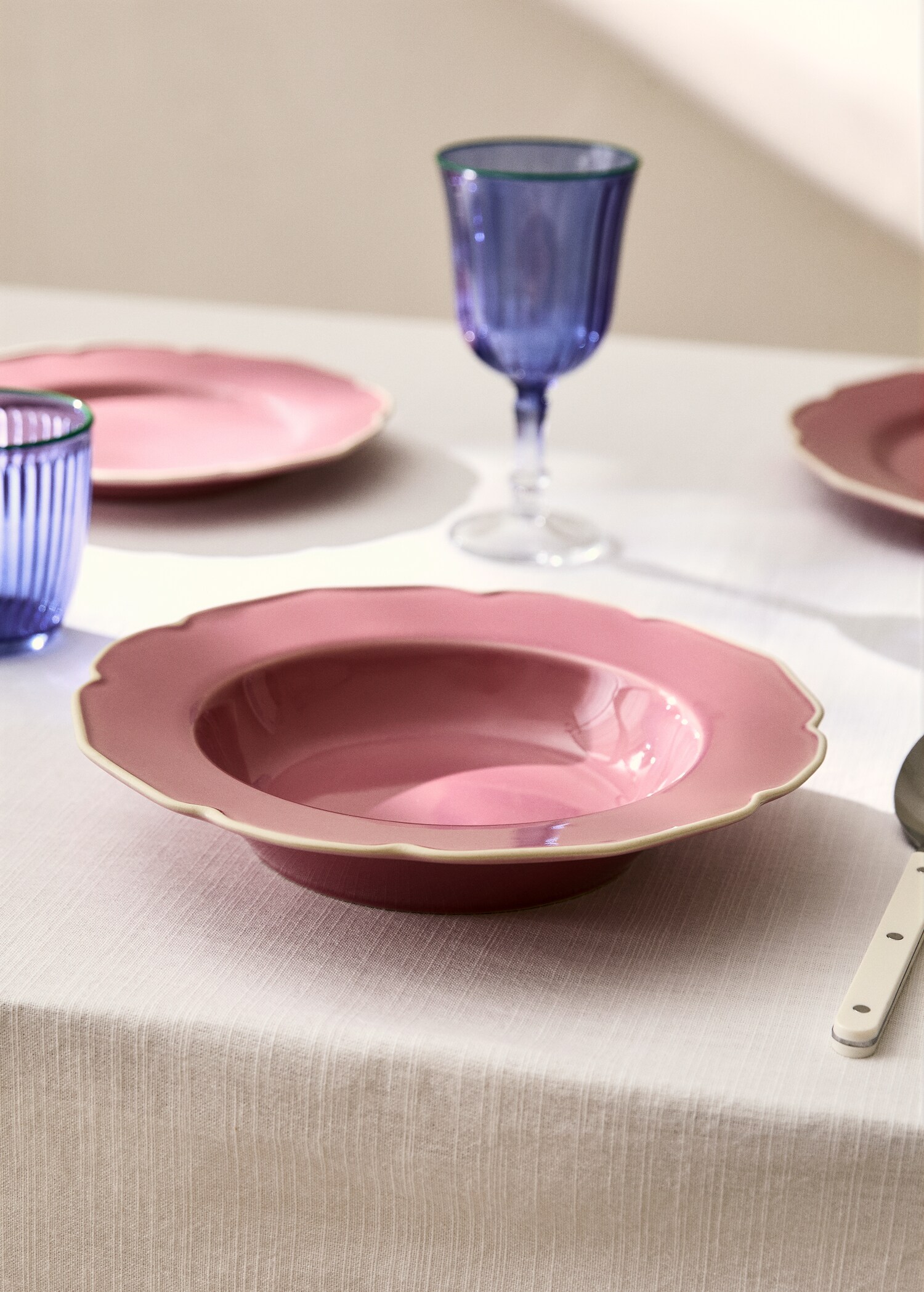 Assiette creuse grès vagues - Plan général
