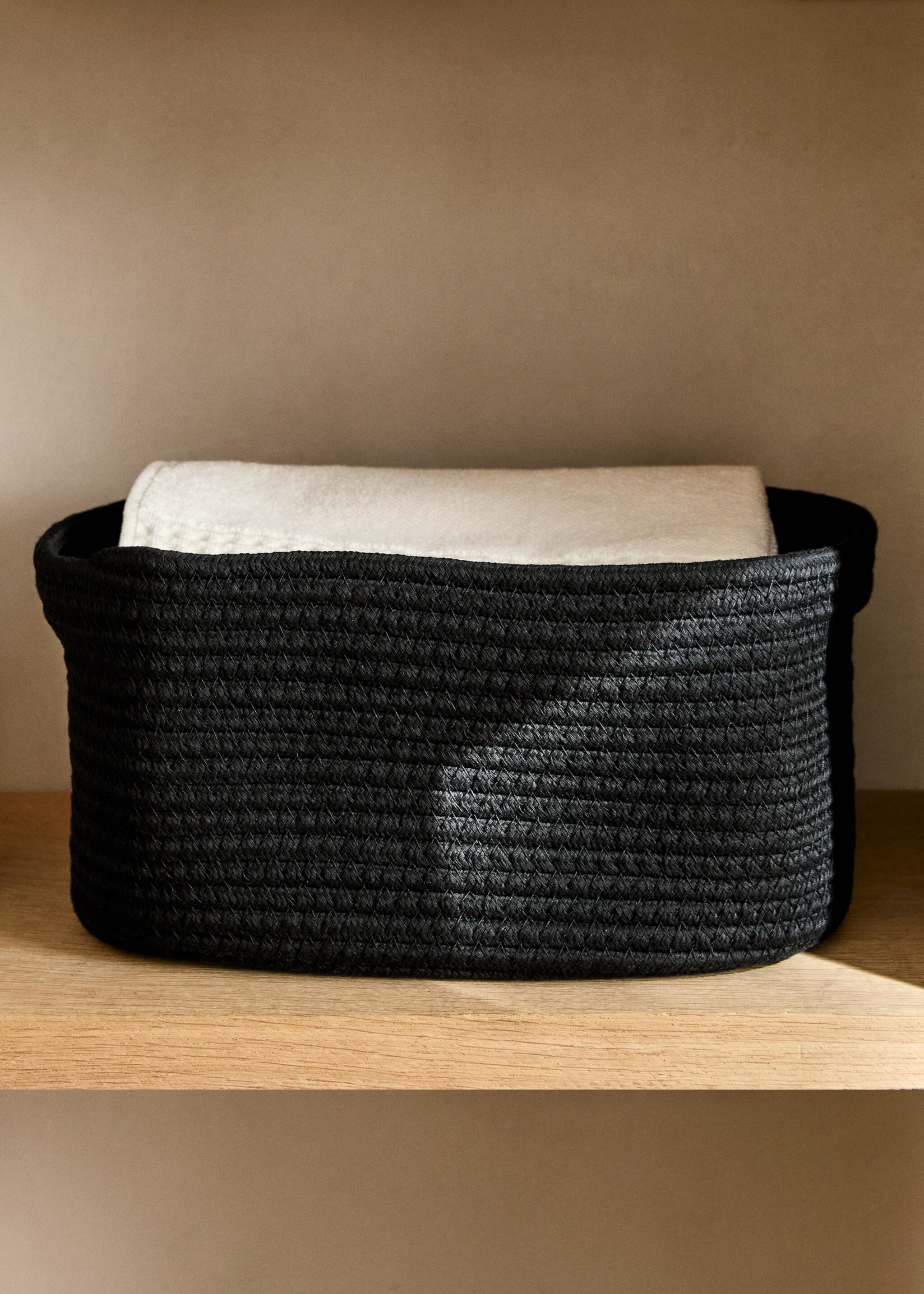 Large rectangular cotton basket - General plane