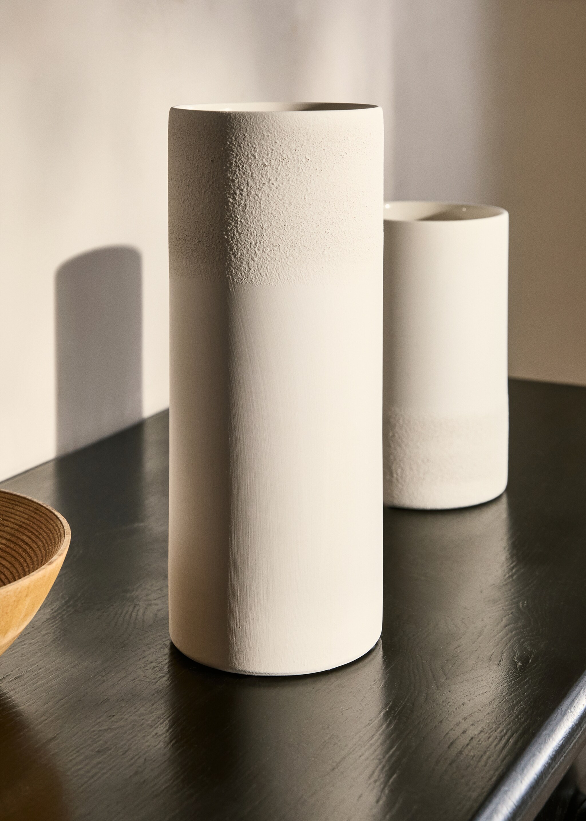 Medium crackle-glaze earthenware vase - General plane