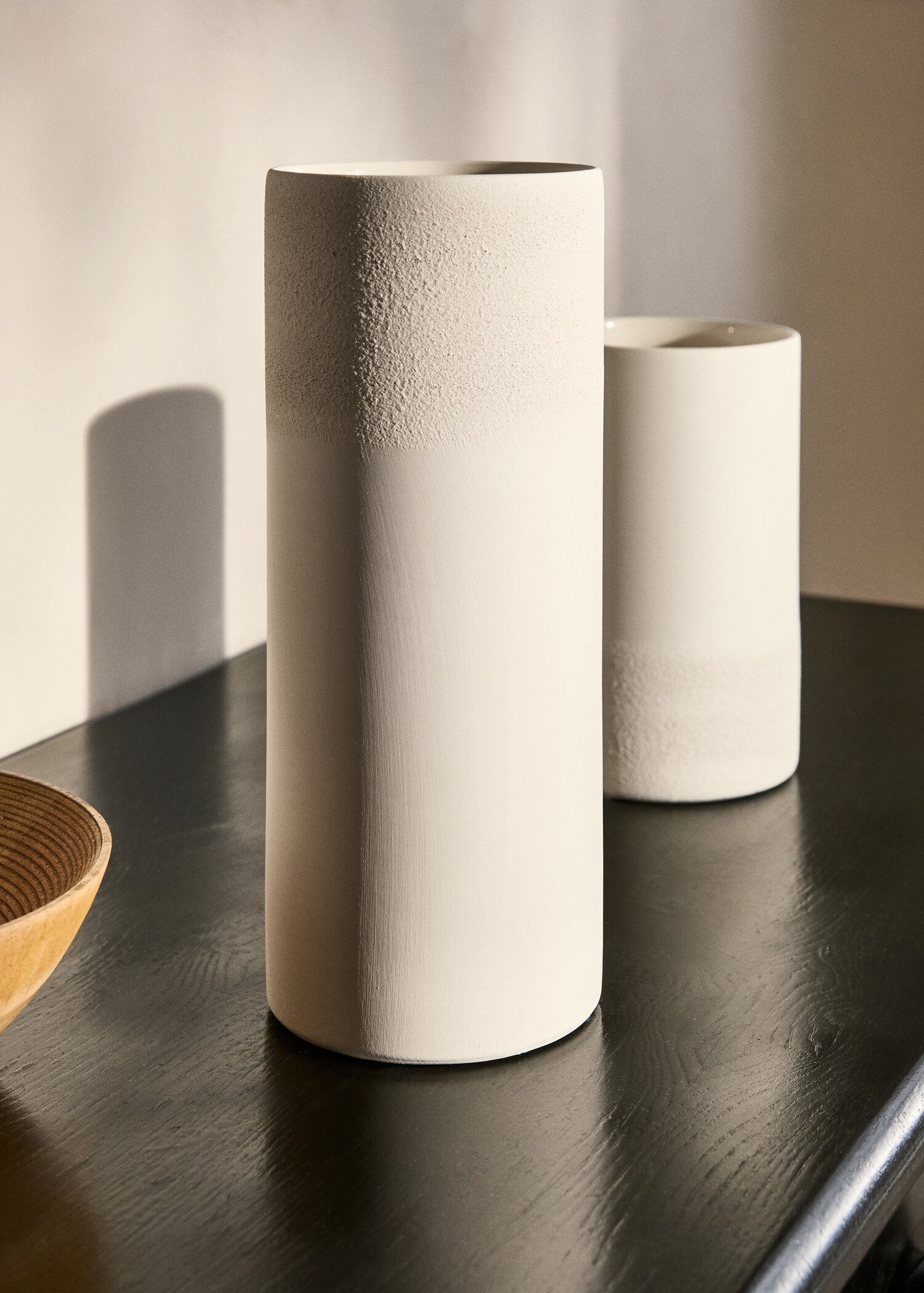 Medium crackle-glaze earthenware vase - General plane