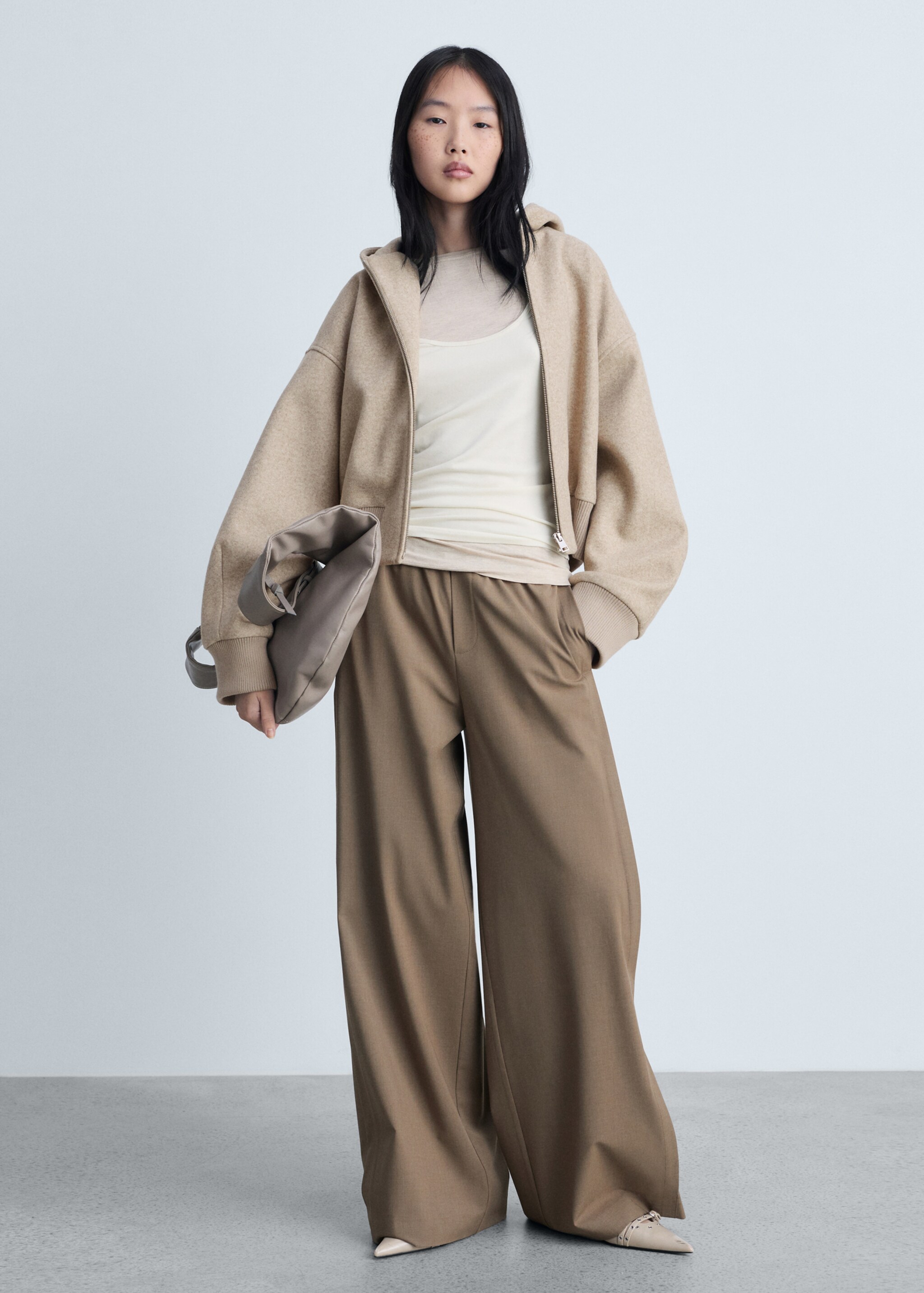 Veste oversize capuche - Plan général