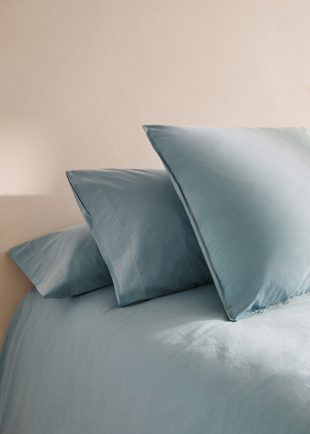 Children's washed cotton double-stitched pillowcase 50x75 cm