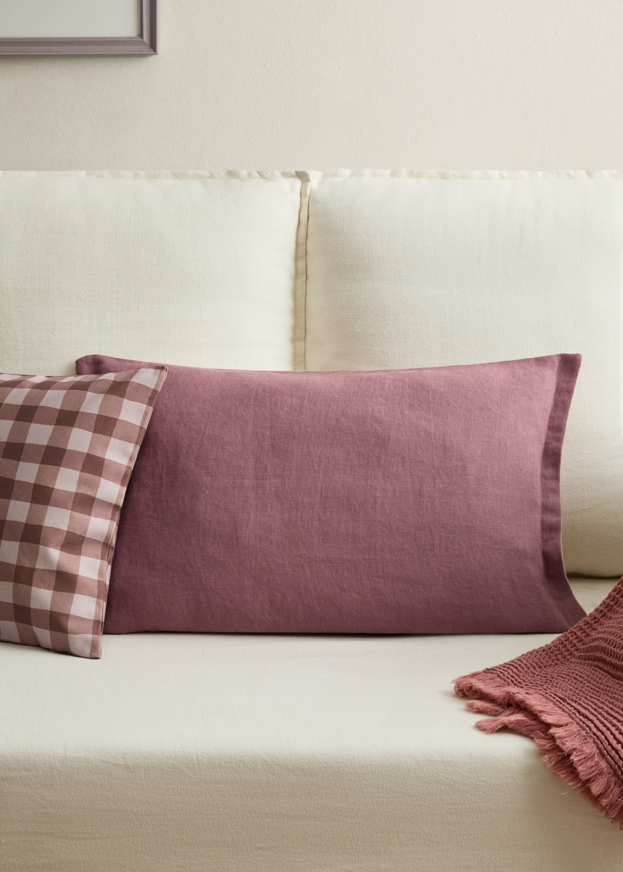 Two-tone linen cushion cover 40x60cm - General plane