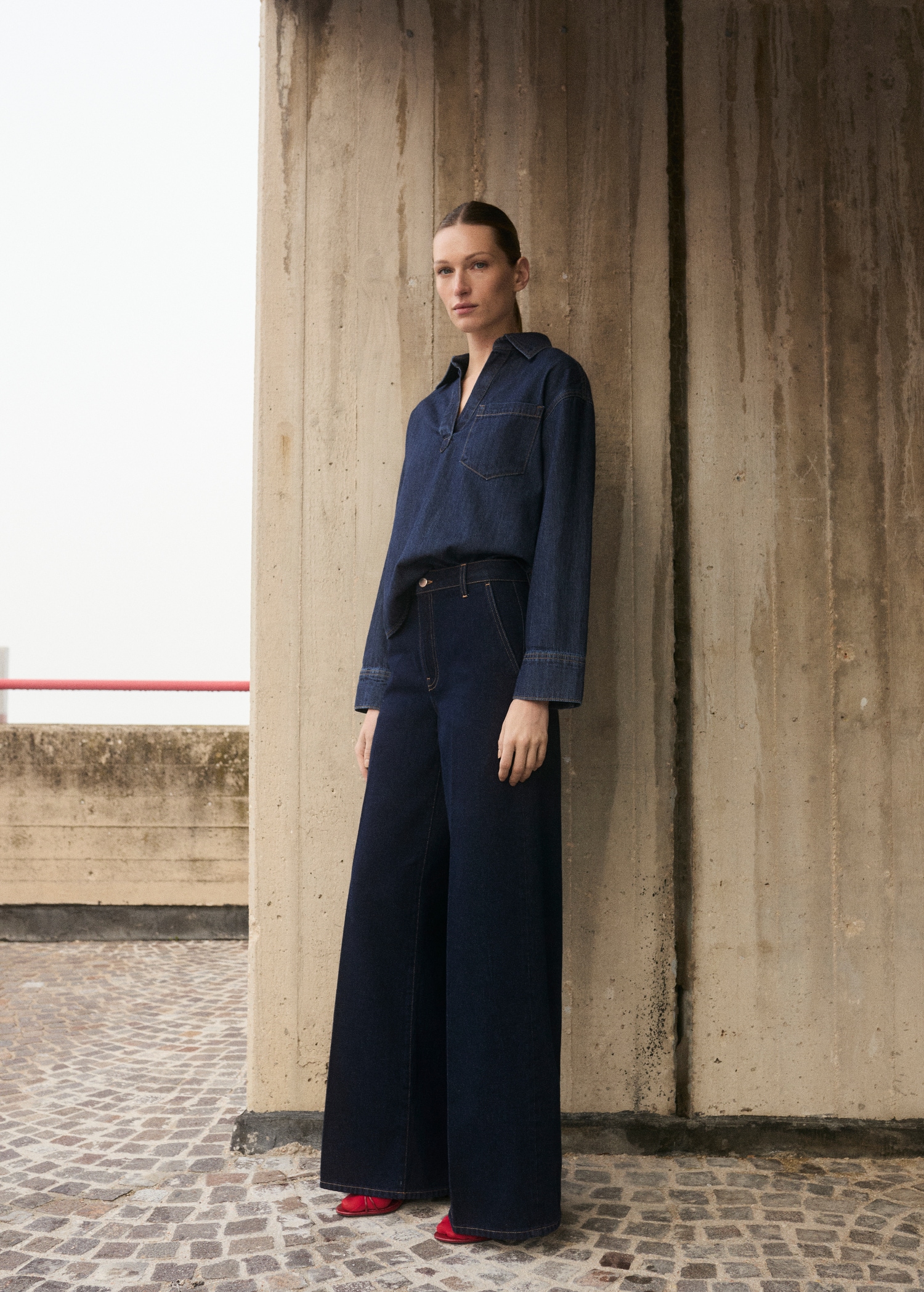 Blusa denim cotone - Piano generale