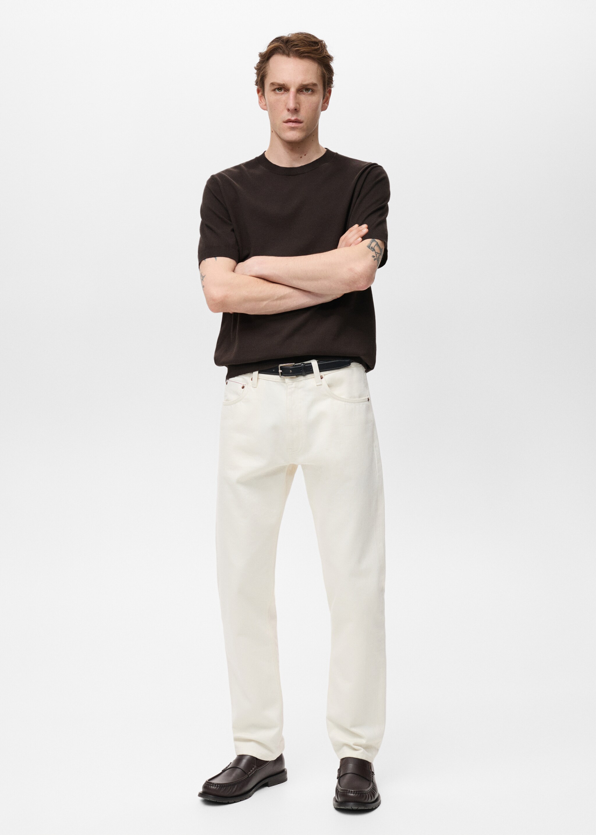 Cotton fine-knit t-shirt - General plane