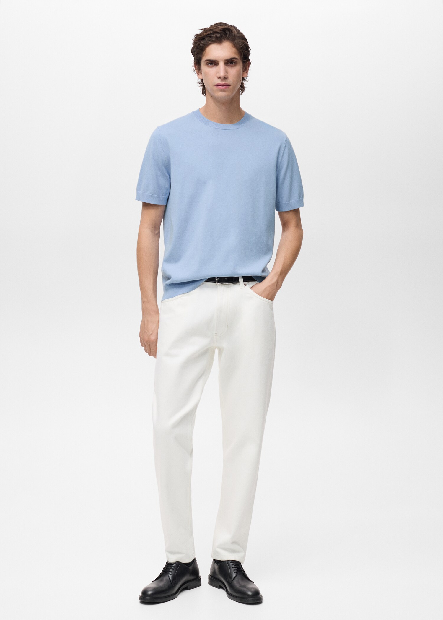 Cotton fine-knit t-shirt - General plane