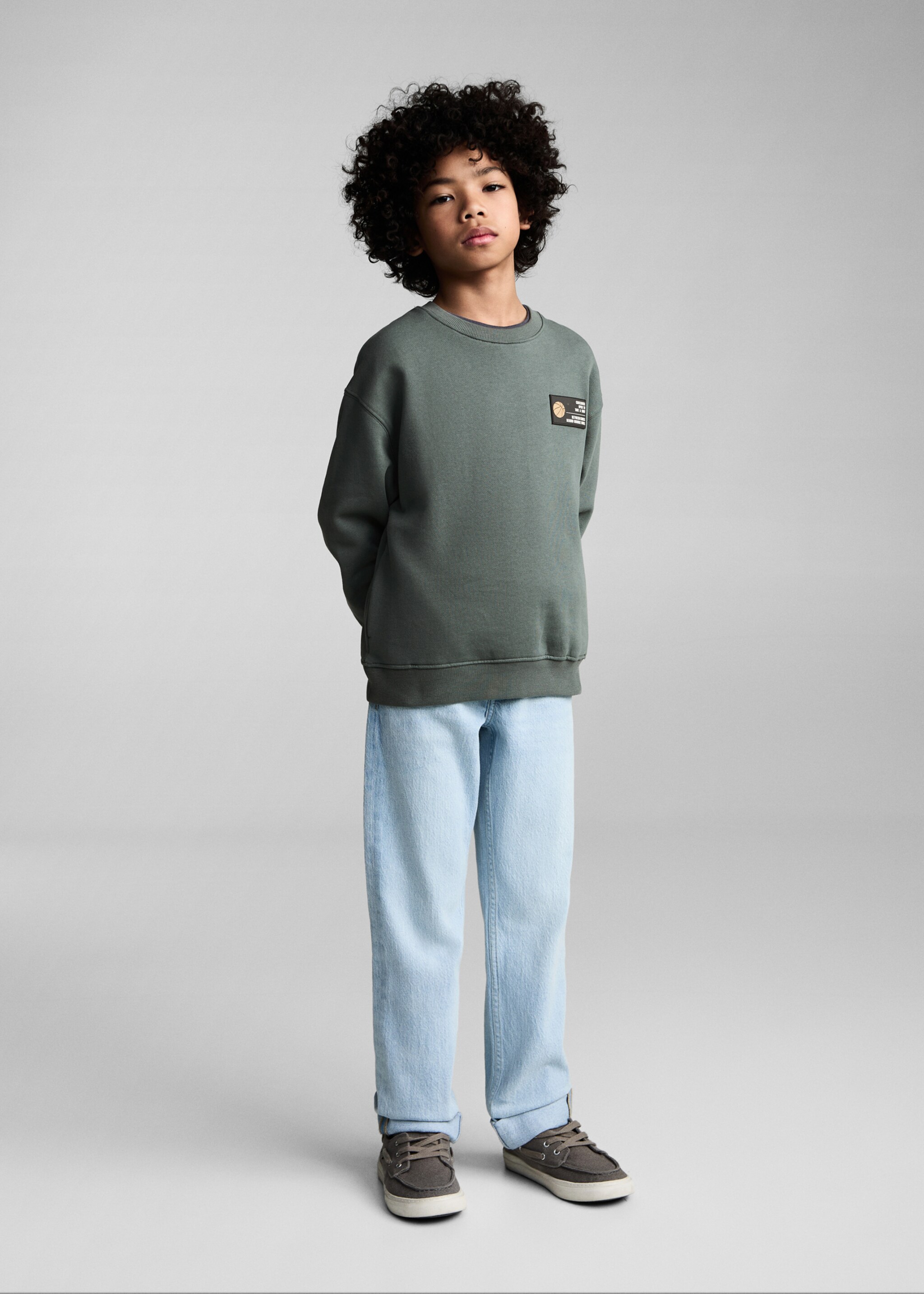 Baumwoll-Sweatshirt mit Cartoon - Allgemeine Ansicht