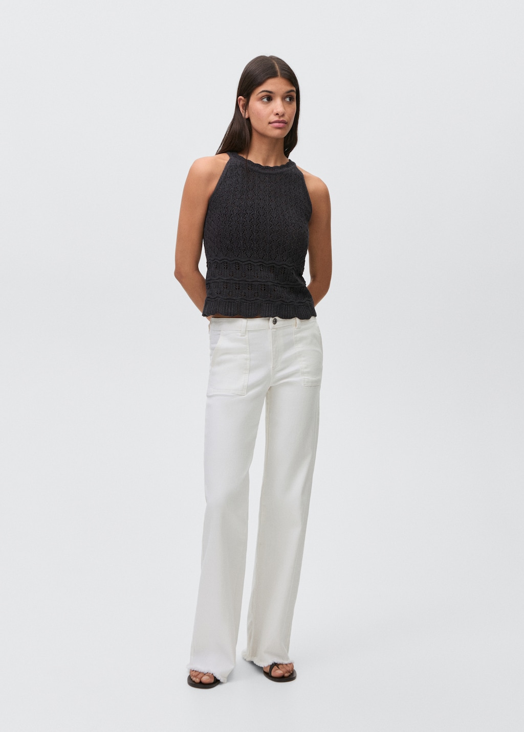 Broderie anglaise panel top