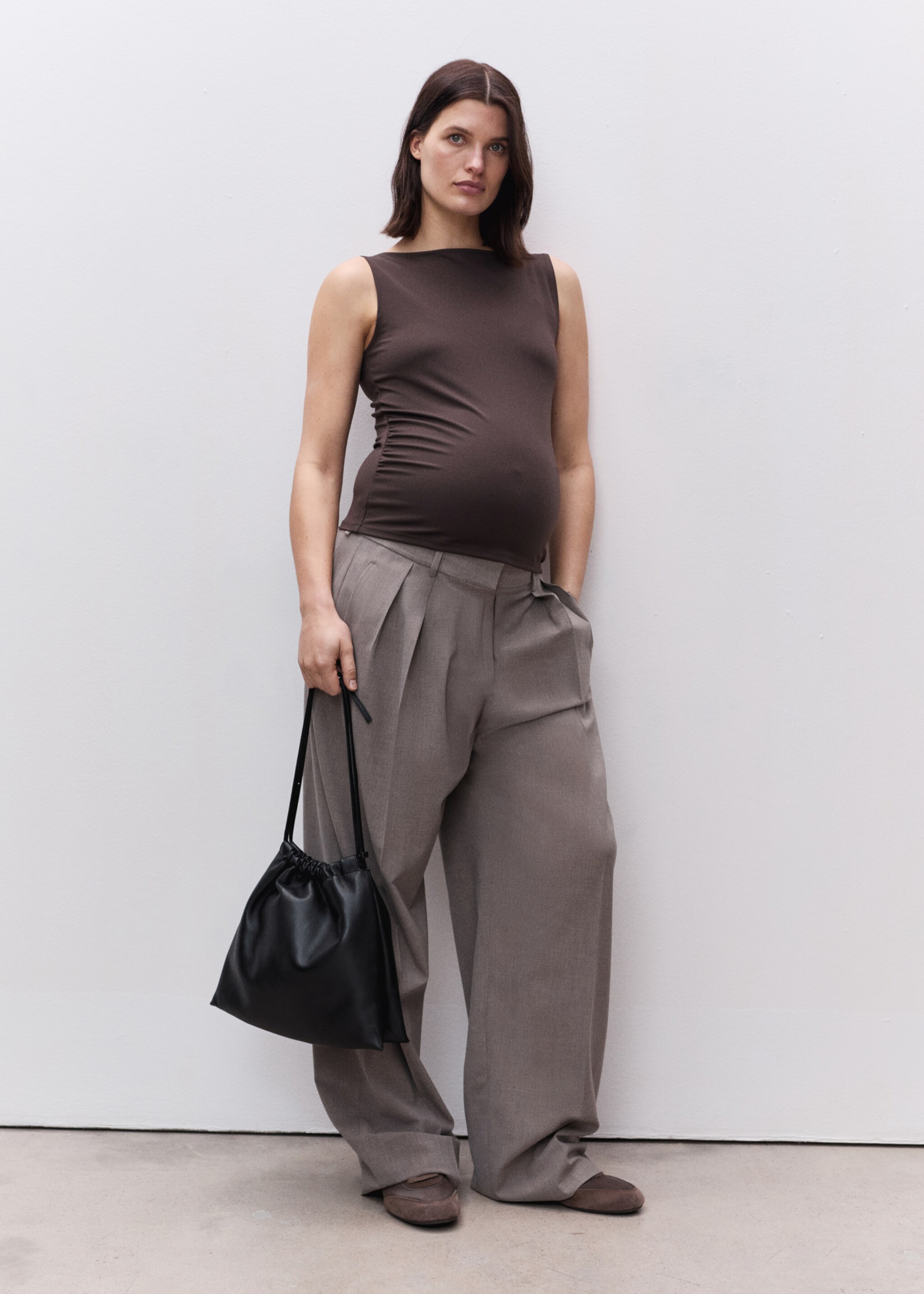 Robe midi à pinces coton - Plan général