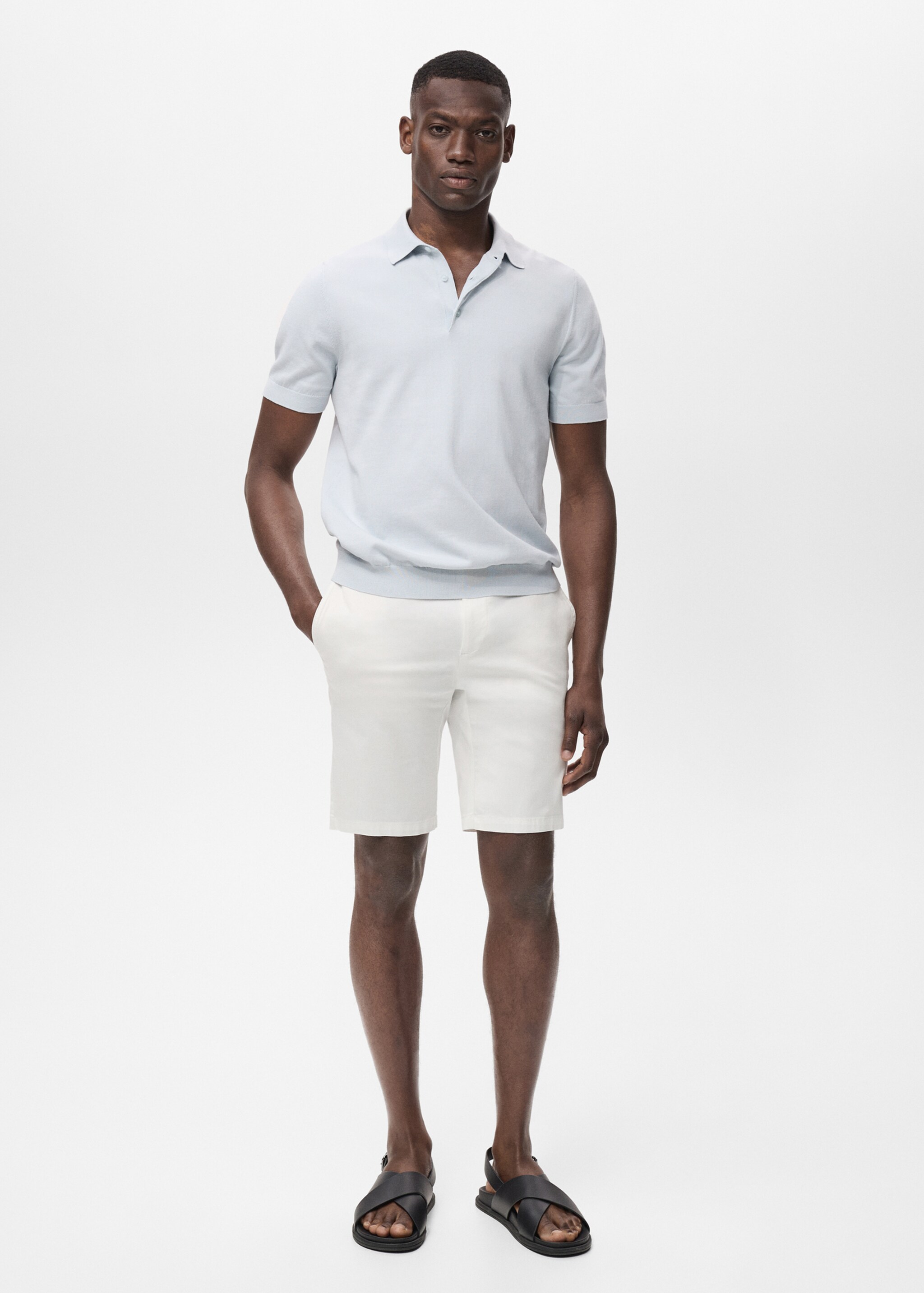 Бермуды slim fit из хлопка - Общий план