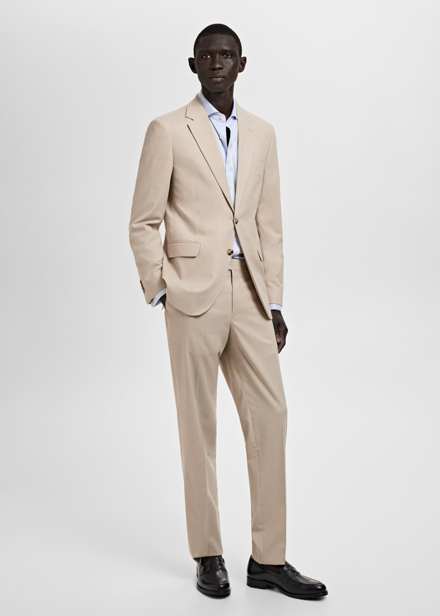 Milan slim-fit suit blazer - General plane