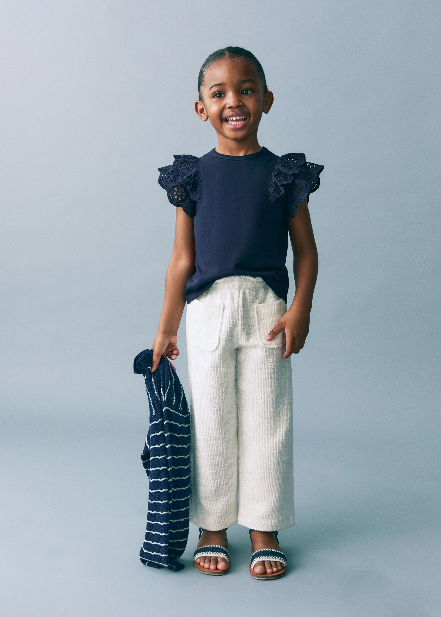 Pantalons rectes tweed - Pla general