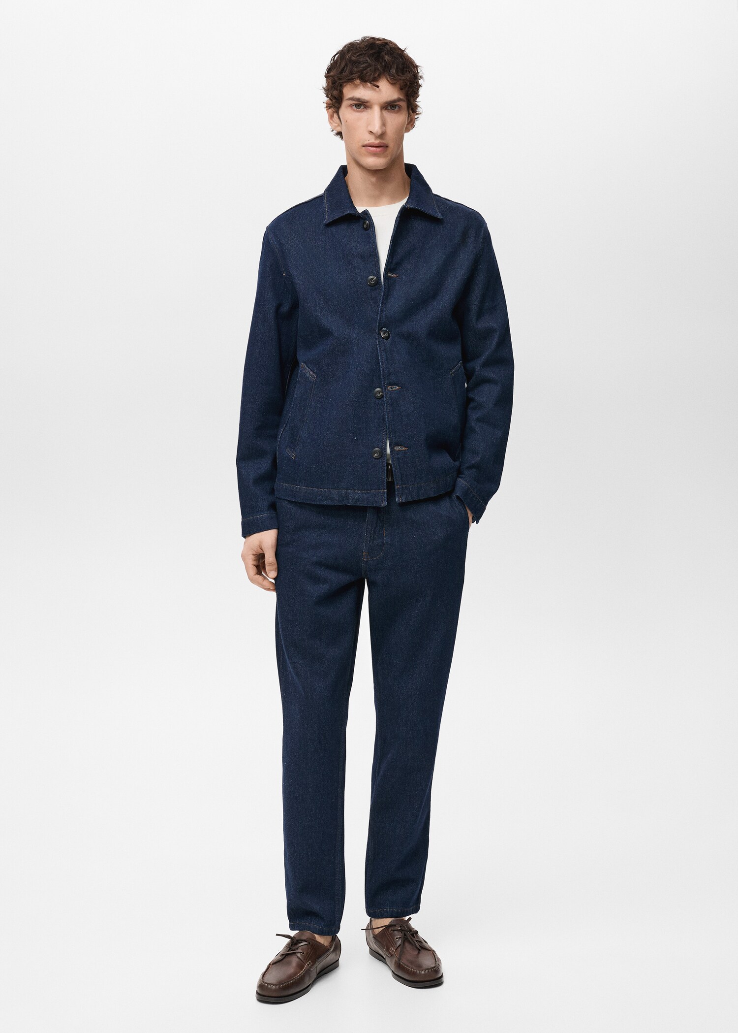 Regular-fit dark-wash jeans - General plane