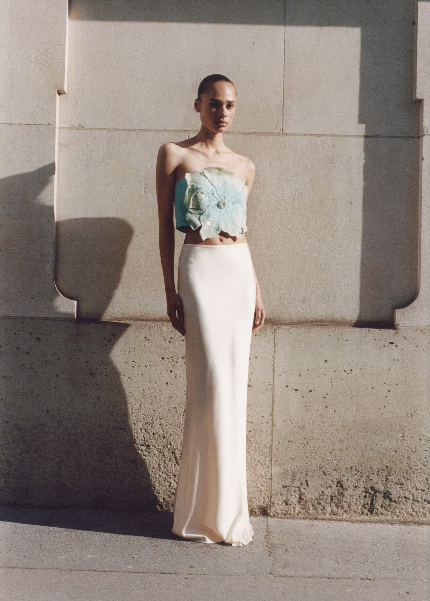 Satin maxi-skirt - General plane