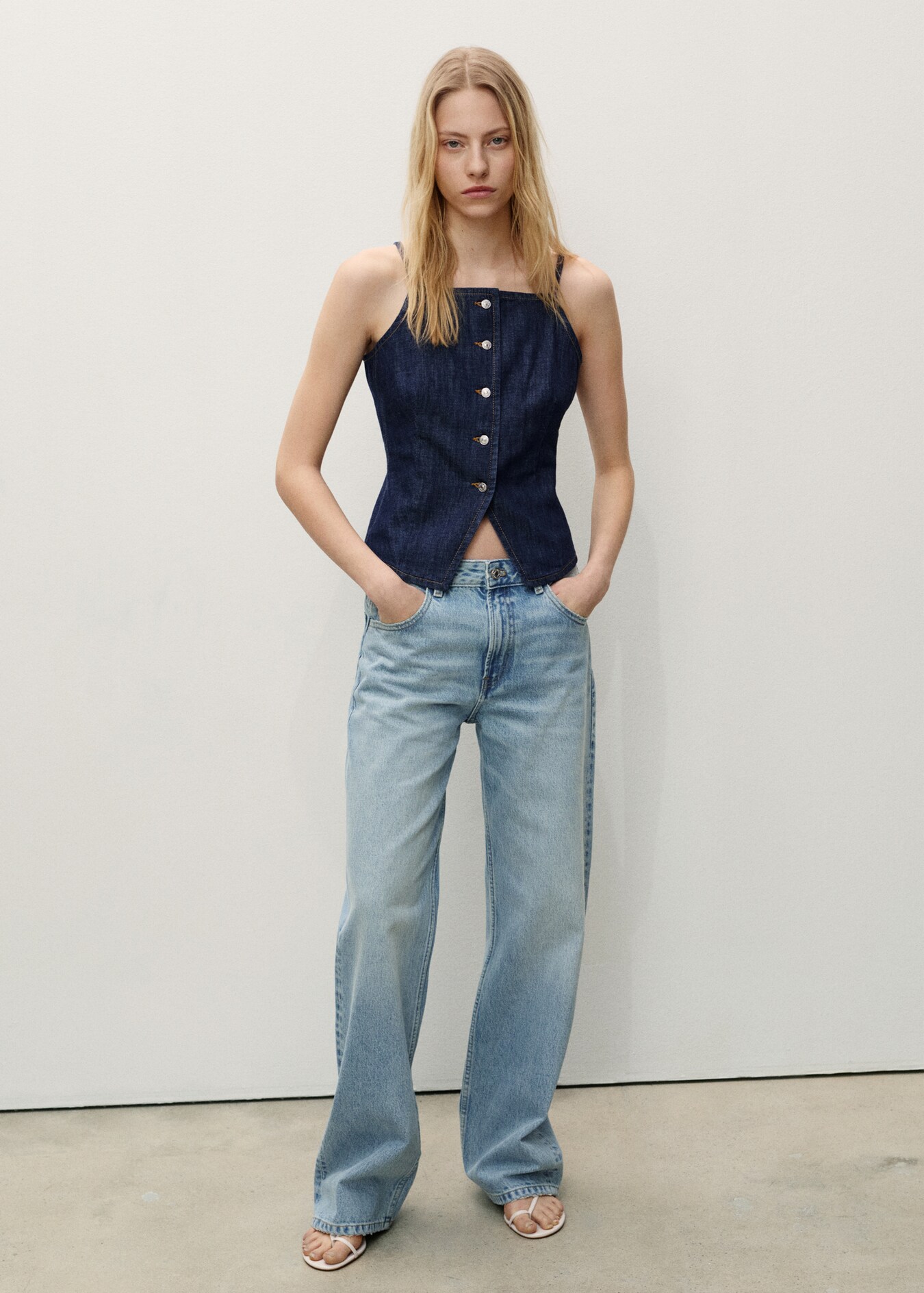 Miami straight-fit mid-rise jeans - Dames | MANGO Nederland