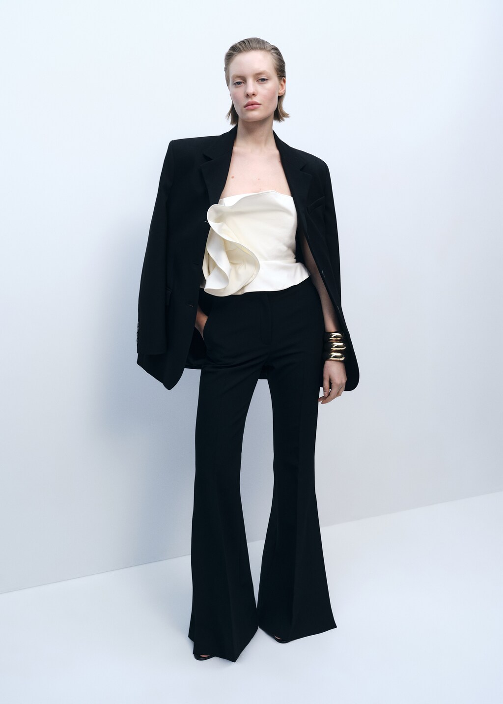 Maxi ruffle top - Women | MANGO USA