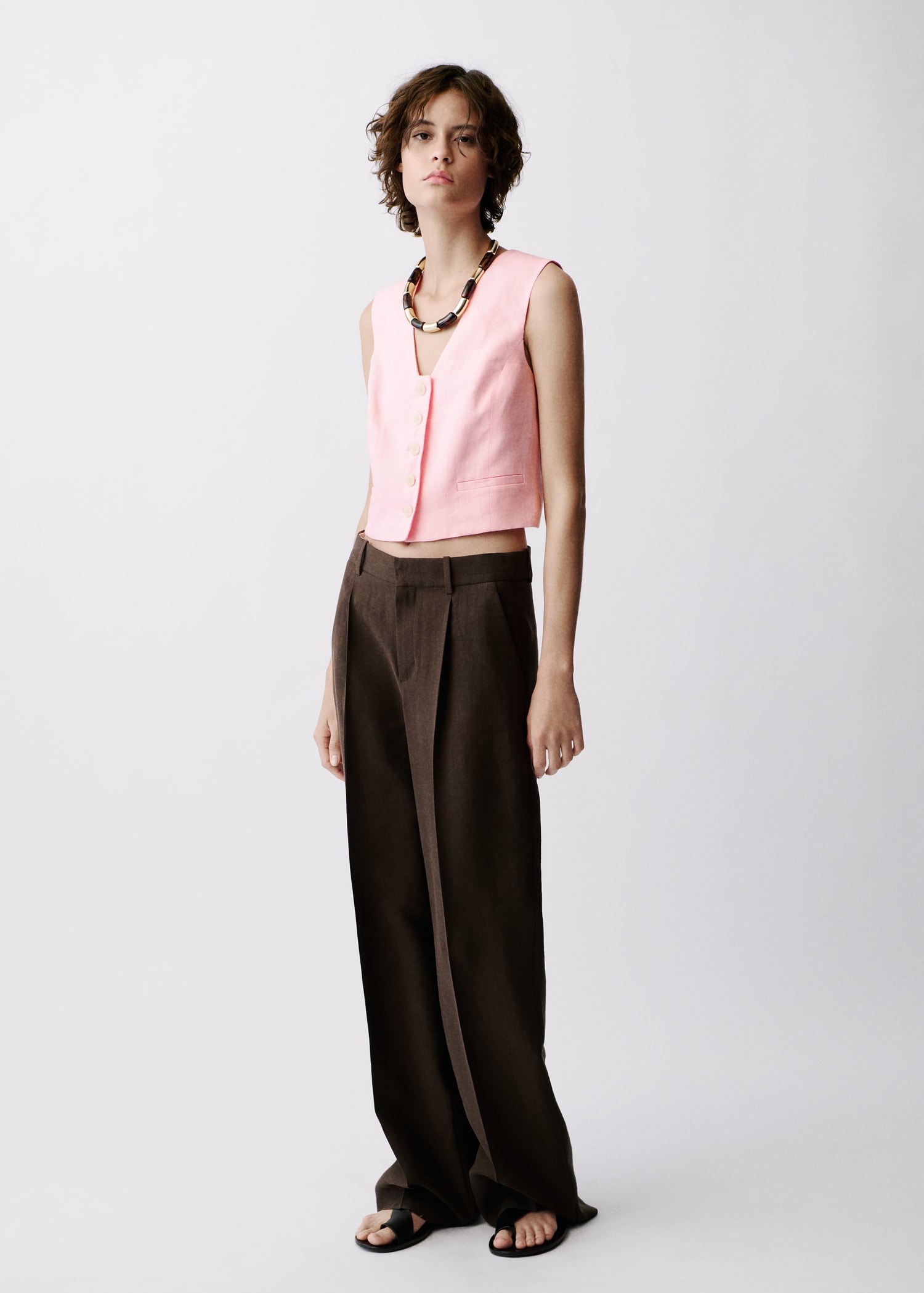 Linen suit waistcoat - General plane