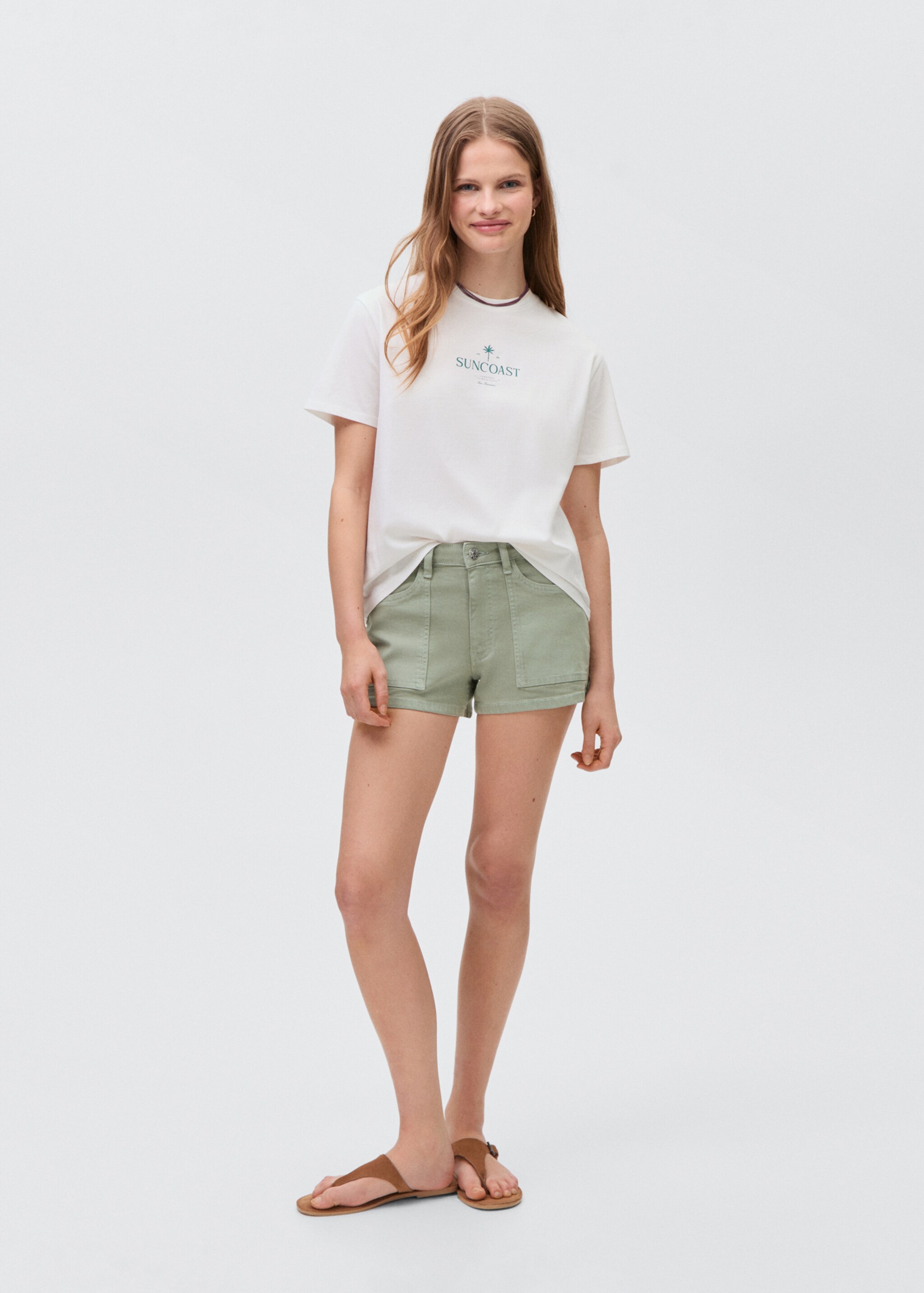 Cotton shorts with pockets - General plane